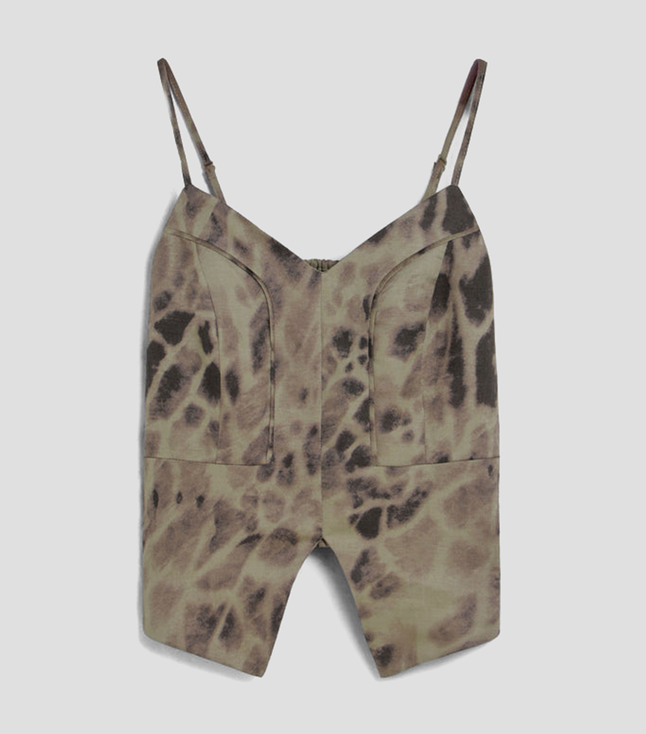 Top cuello V sin mangas fantasía Mujer