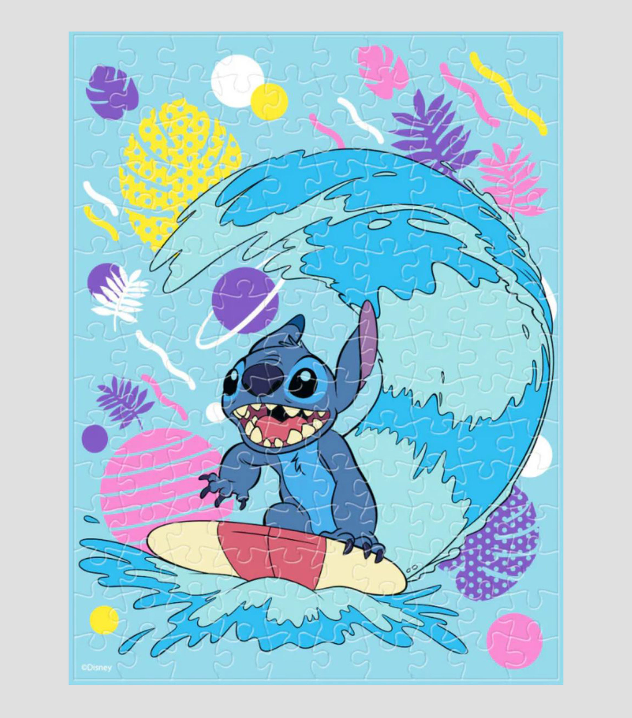 Rompecabezas Disney Stitch Surfeando 150 piezas
