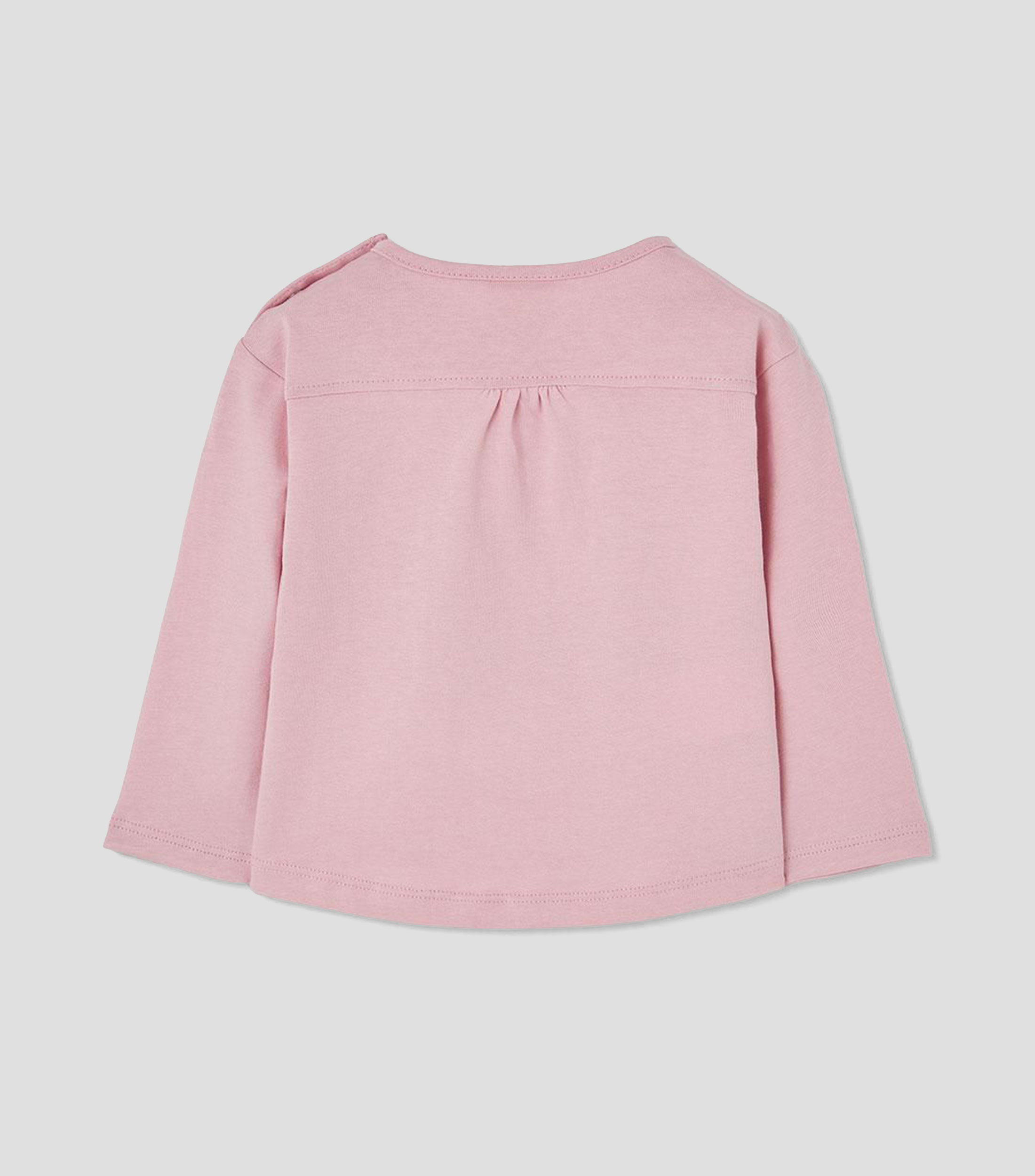 Playera de cuello redondo con manga larga estampada Niña