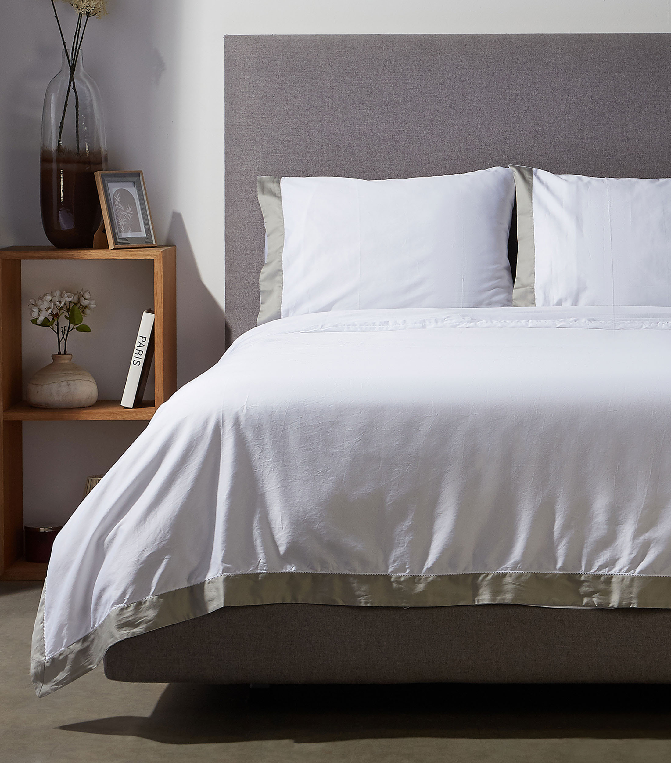 Funda para Duvet King Size en Algodon Landon Blanco
