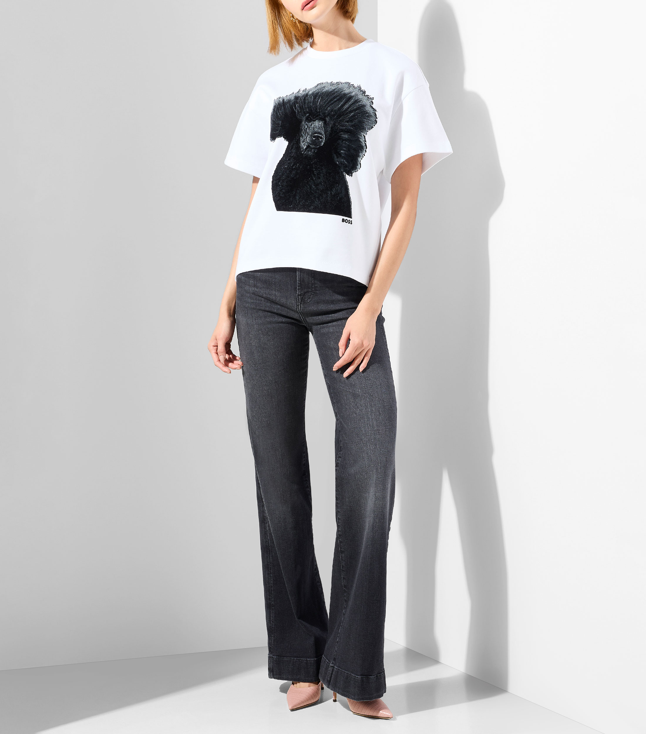 Playera cuello redondo manga corta Mujer