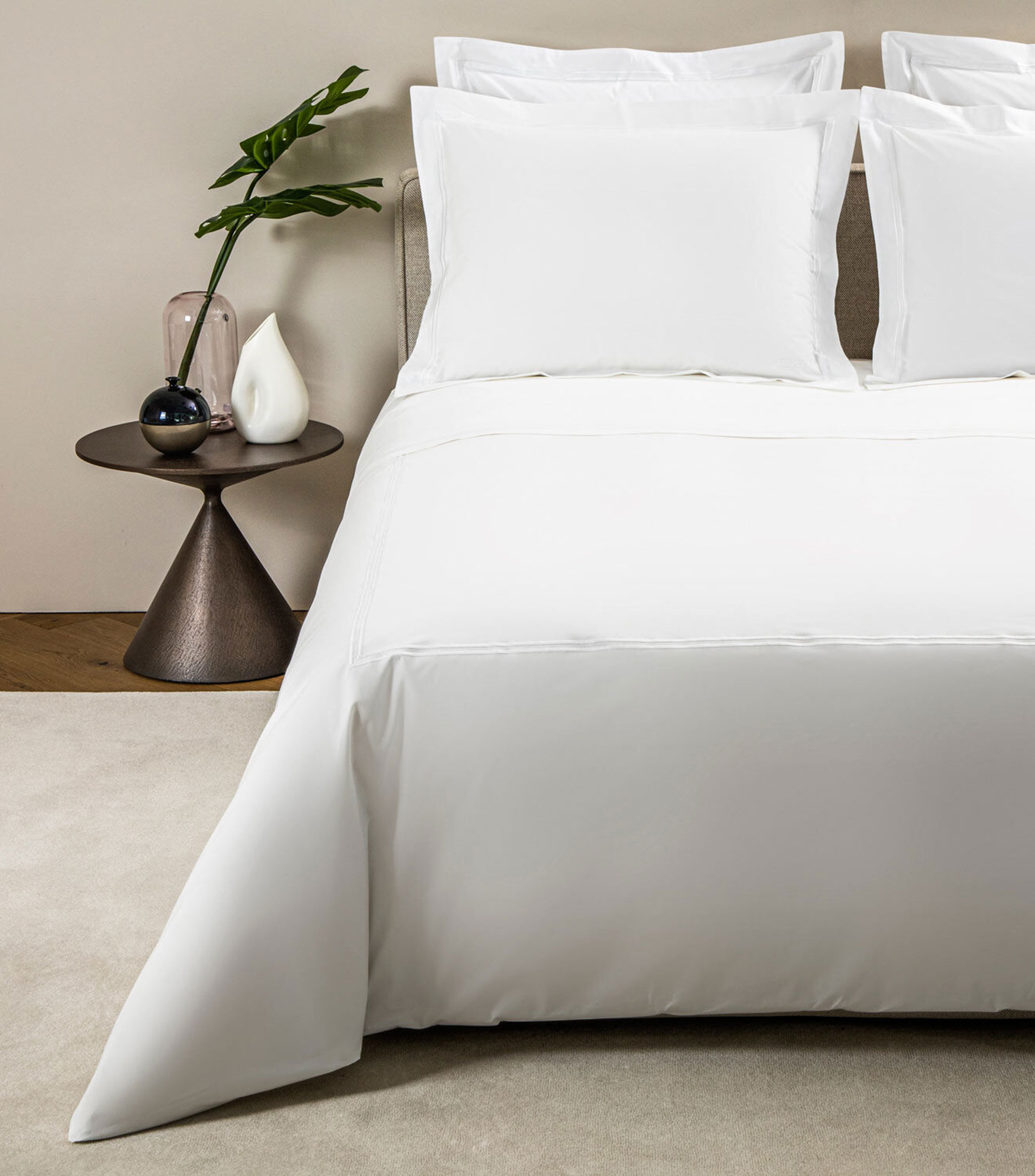 Funda para duvet king size en algodón Hotel Bourd blanca