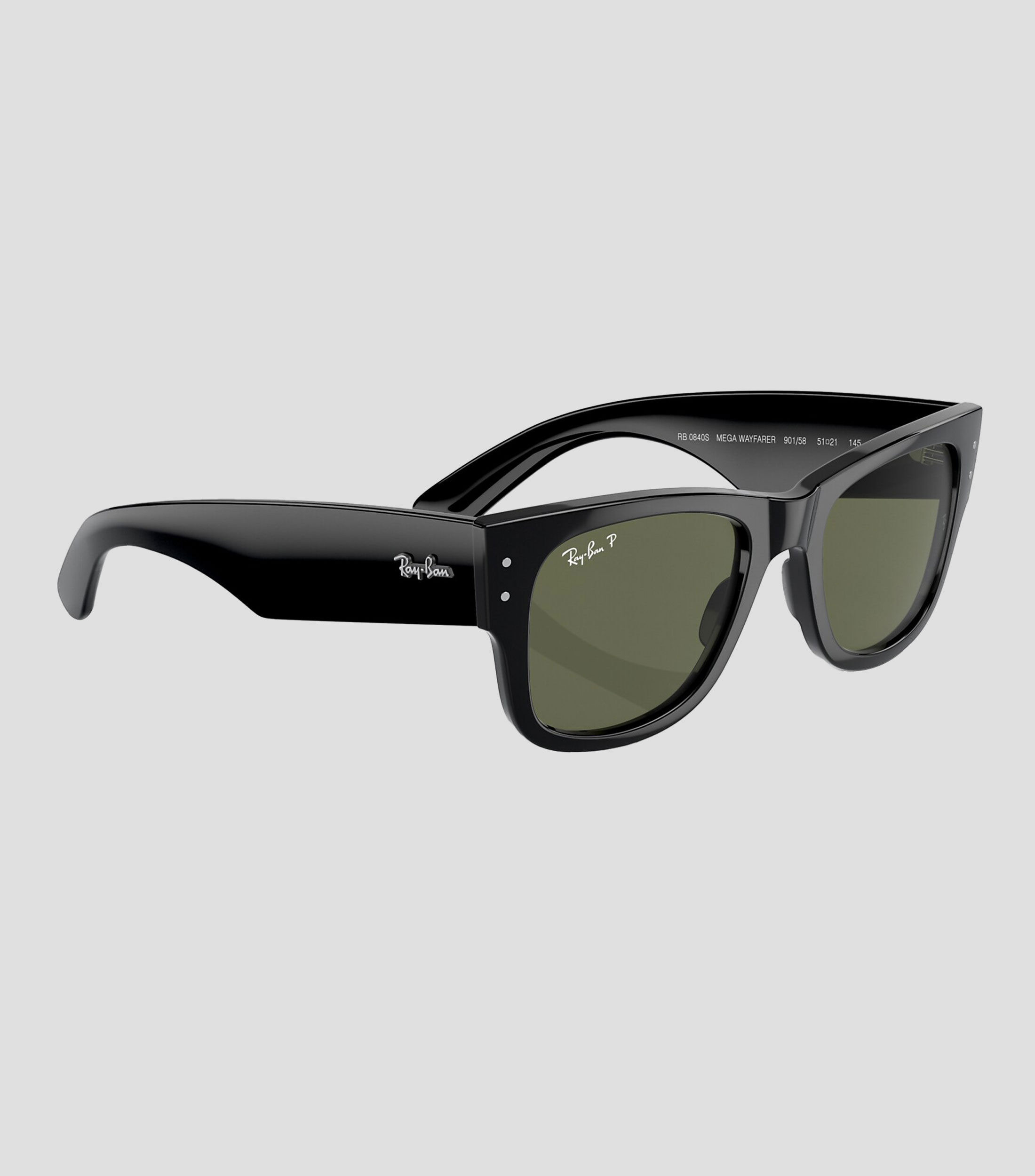 Lentes de sol Cuadrados Mega Wayfarer Negros Unisex