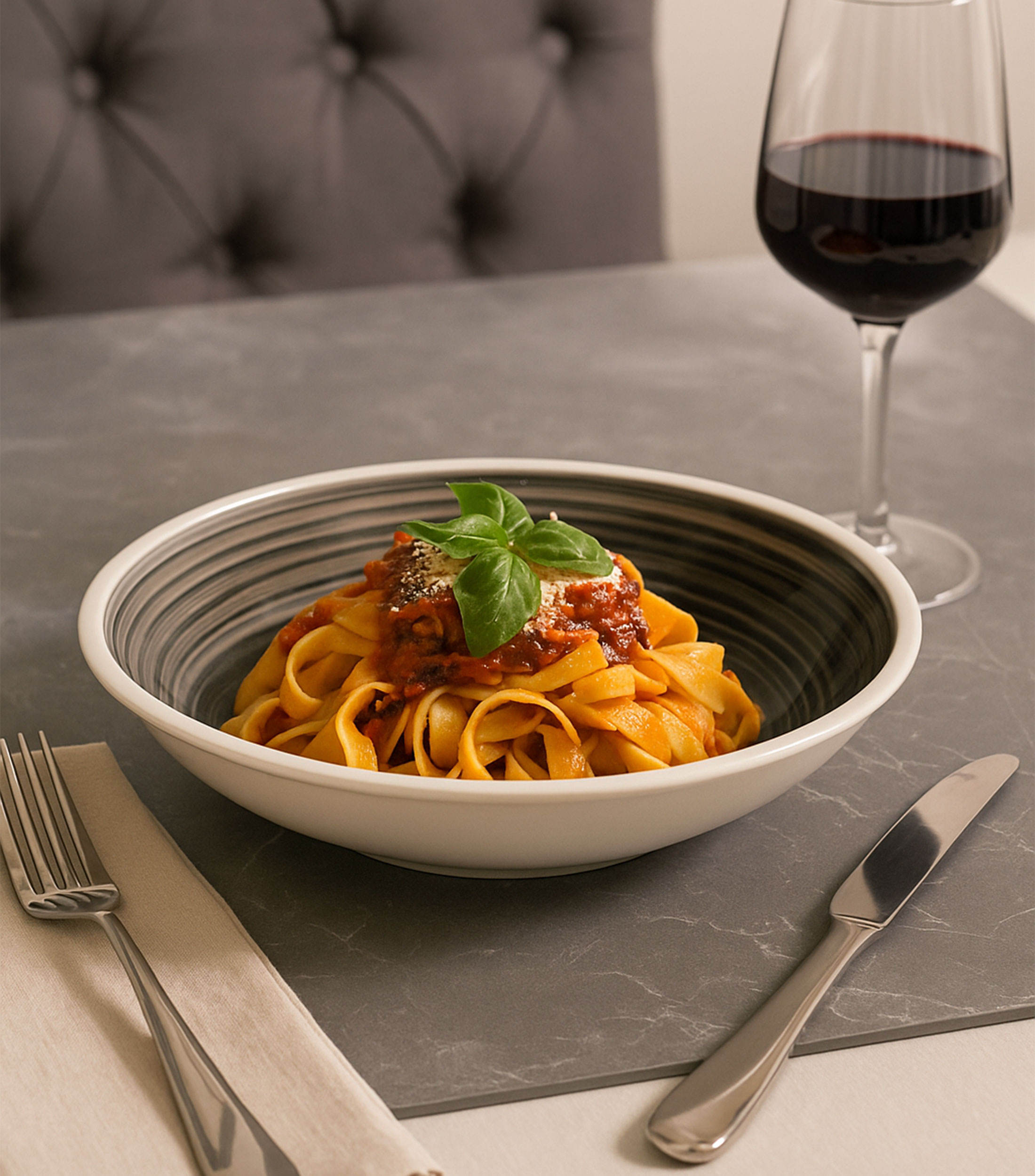 Plato para pasta Manufacture