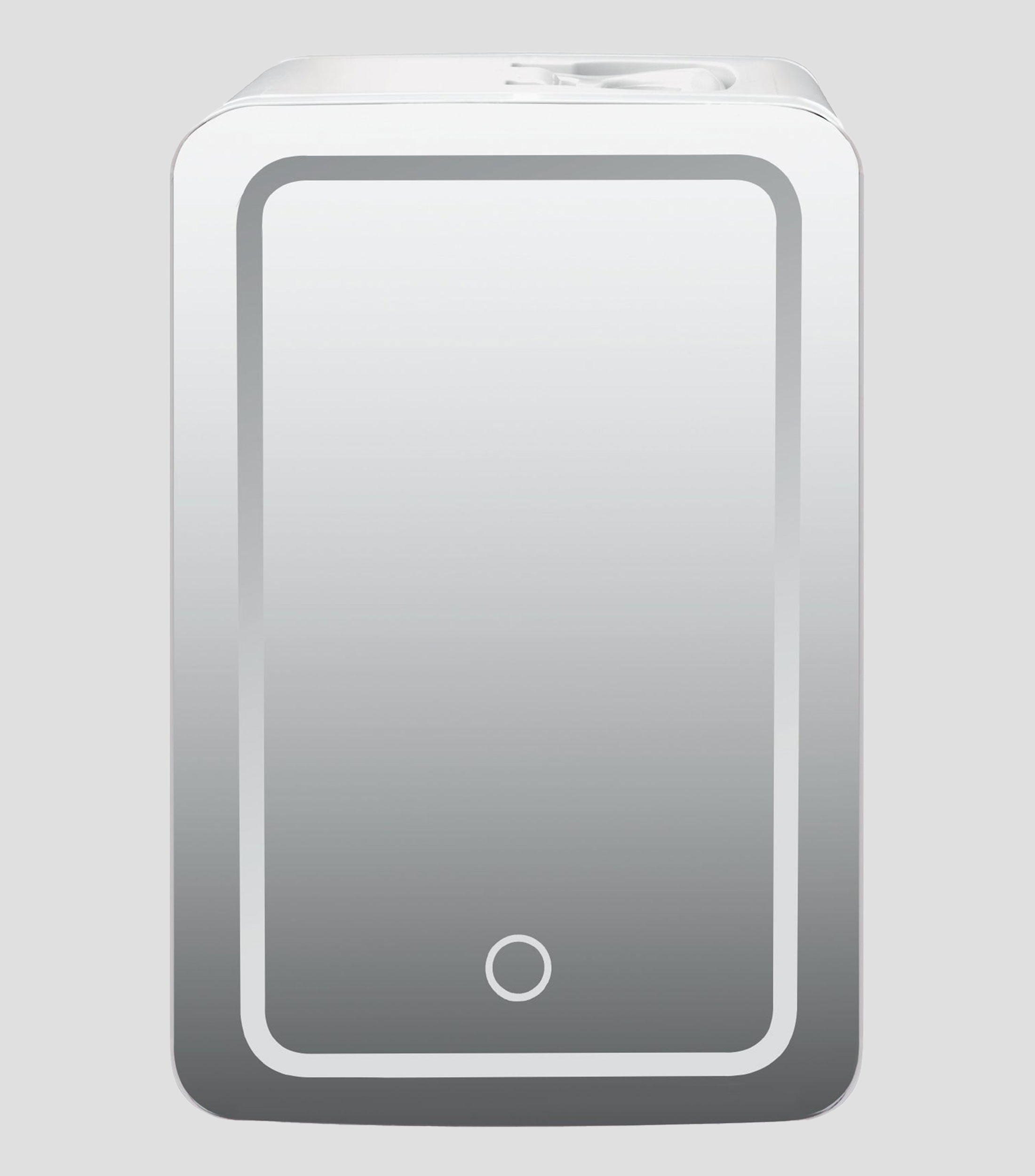 Mini refrigerador portátil tipo frigobar con espejo y luz LED 6 L, RJ48-6-ML-WHITE-MX