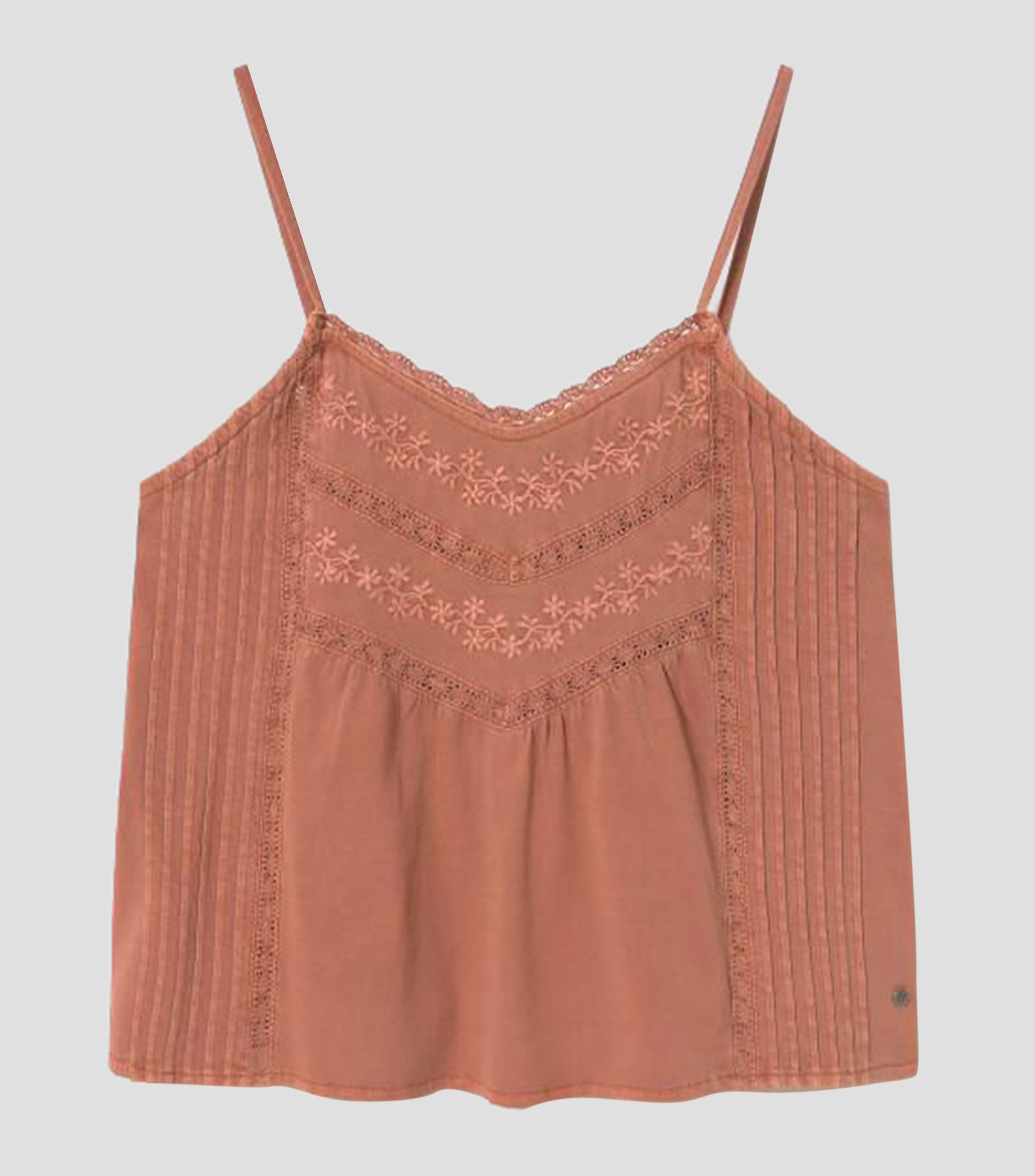 Top cuello V sin mangas fantasía Mujer