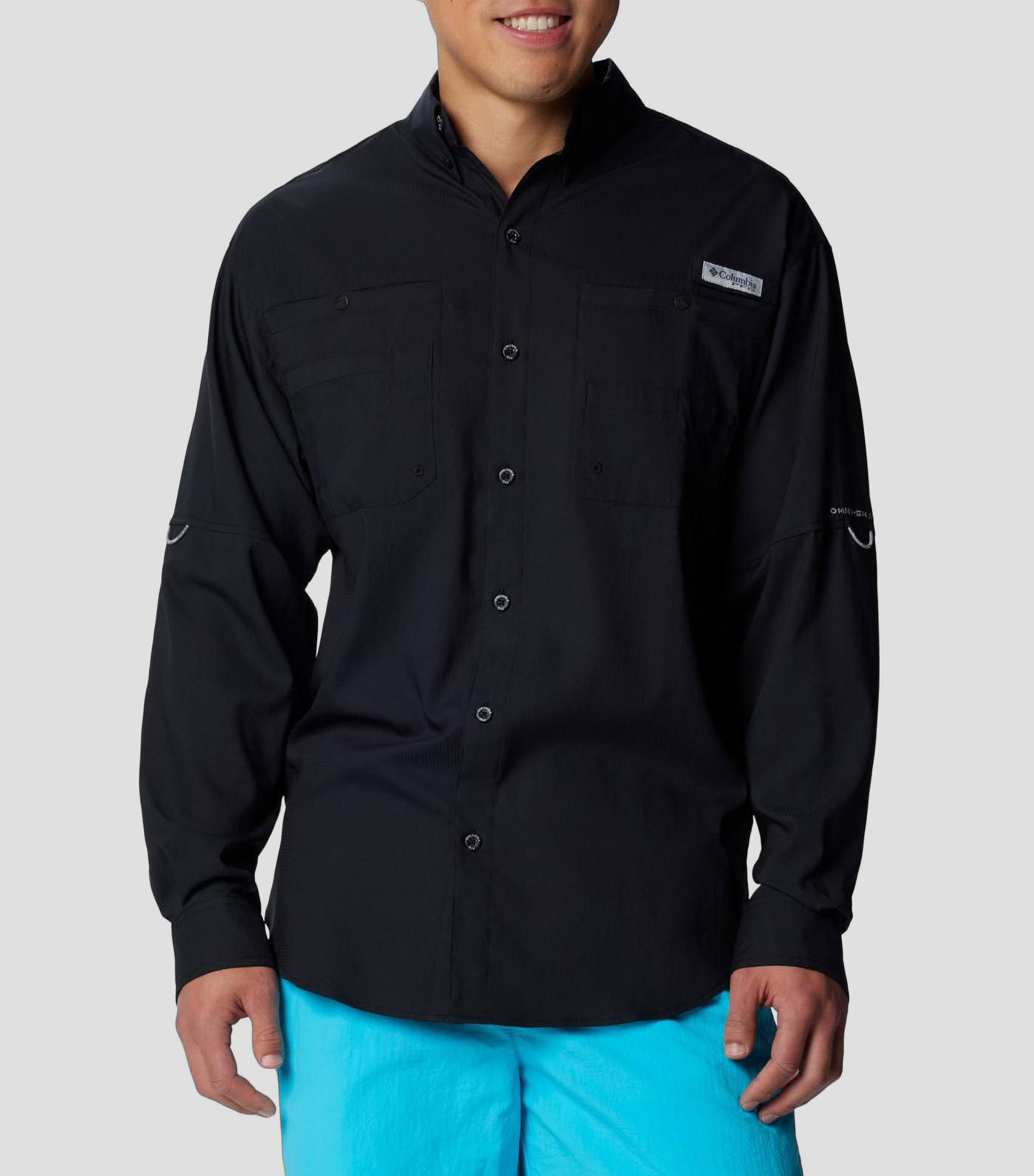 Camisa lisa manga larga Hombre