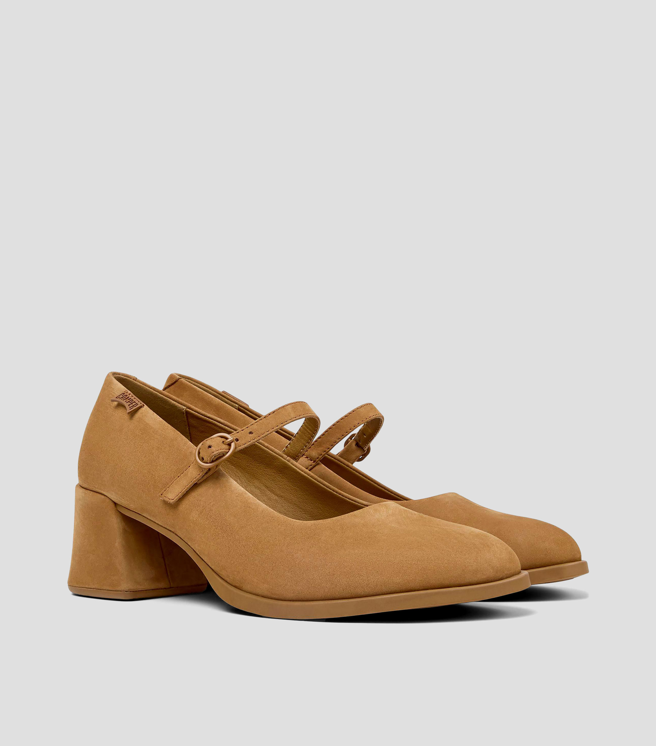 Zapatillas con tacón medio cuadrado Mujer