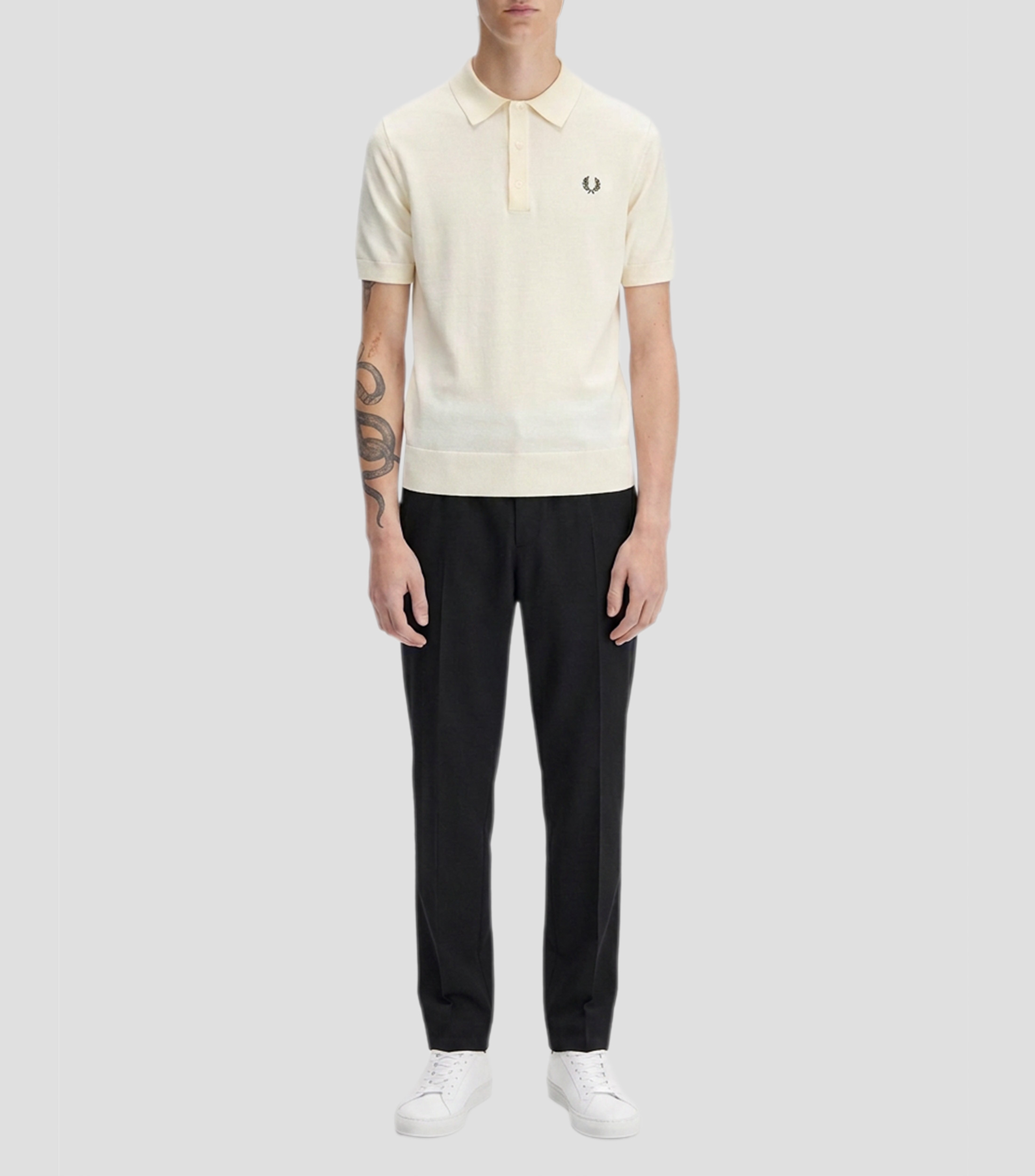 Playera tipo polo manga corta lisa Hombre