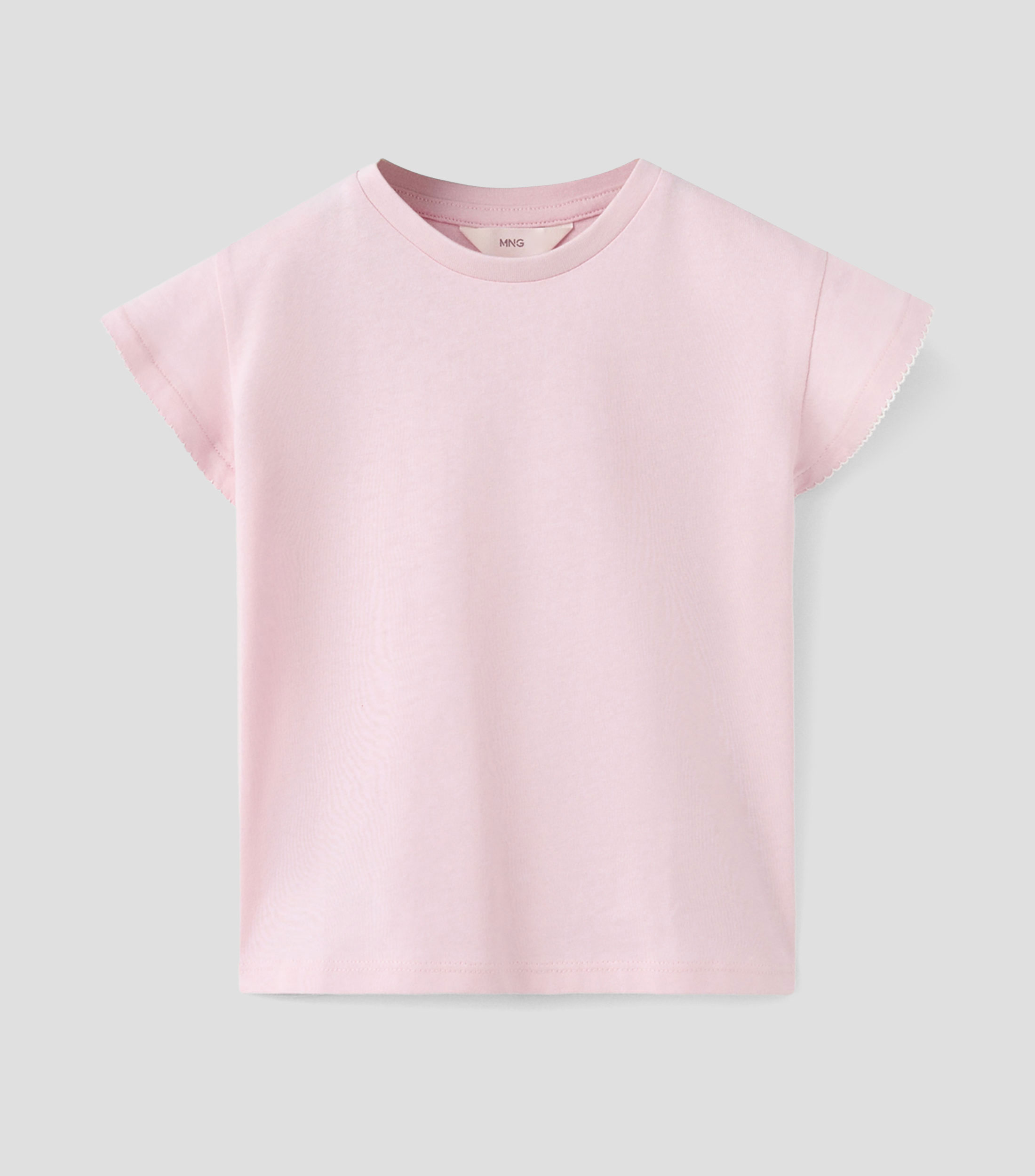 Playera cuello redondo manga corta lisa Niña