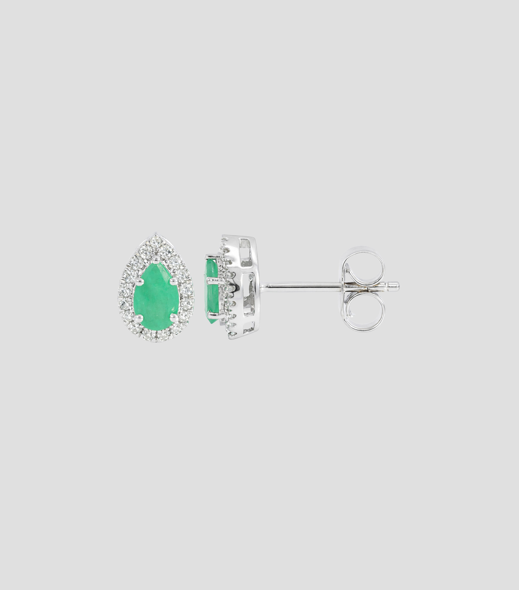 Aretes en Oro blanco de 14 Kilates Mujer