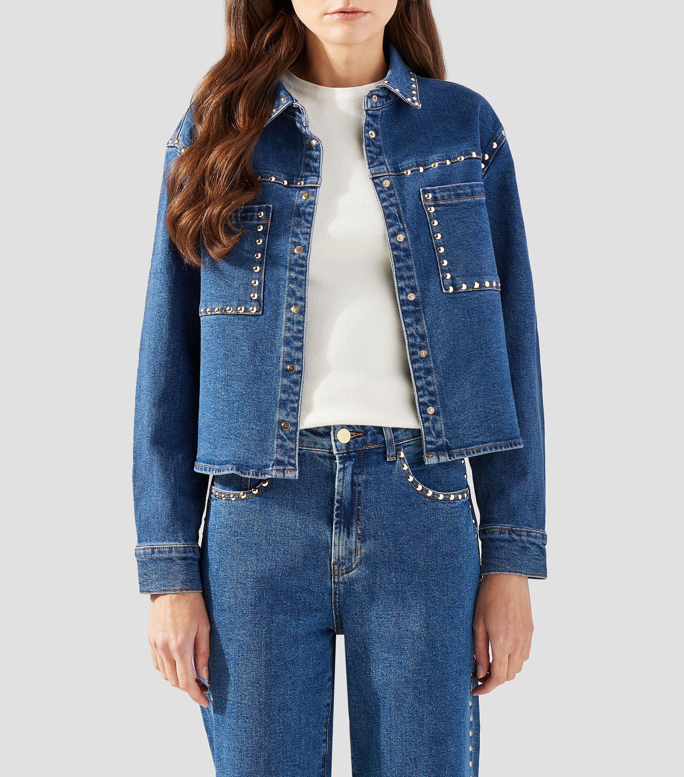 Sobrecamisa en mezclilla Mujer