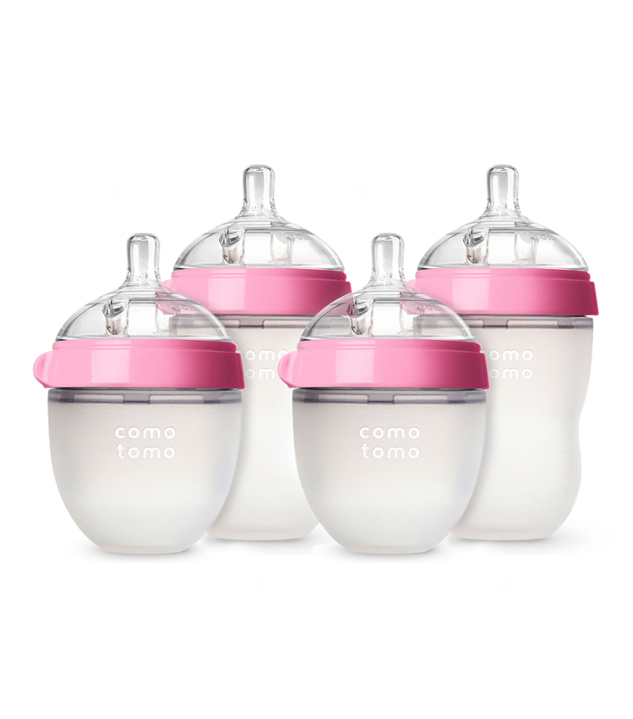 Set 4 biberones rosa