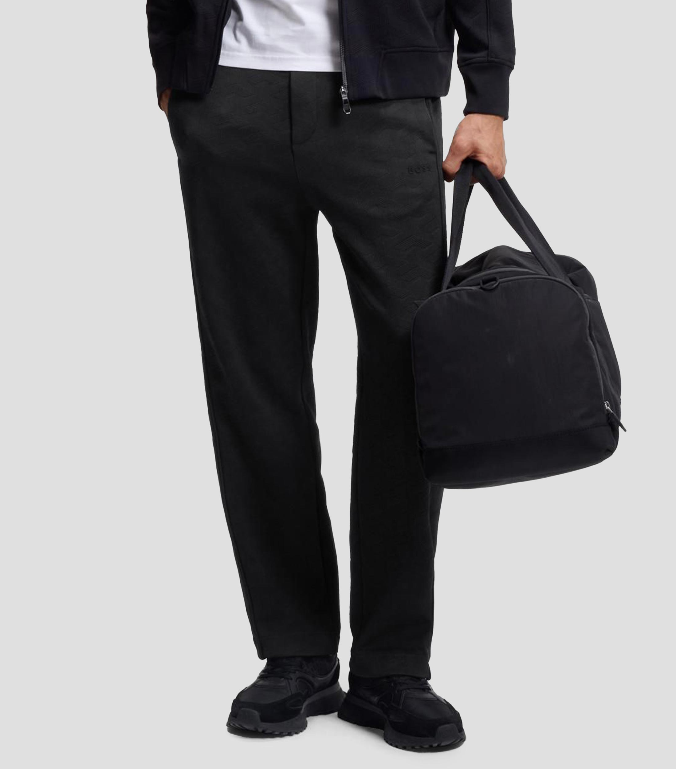 Pants regular fit en jacquard guateado Hombre