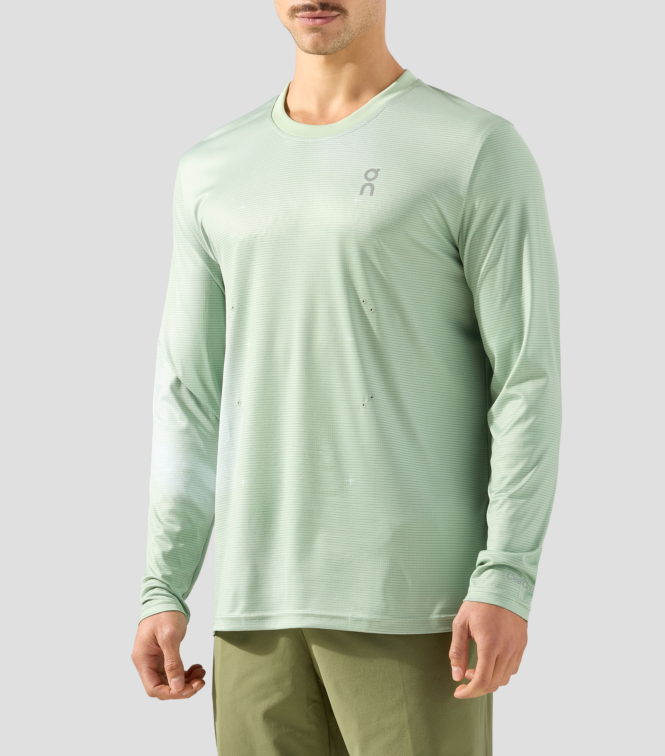 Playera para correr Pace Long T con microdiseños Hombre