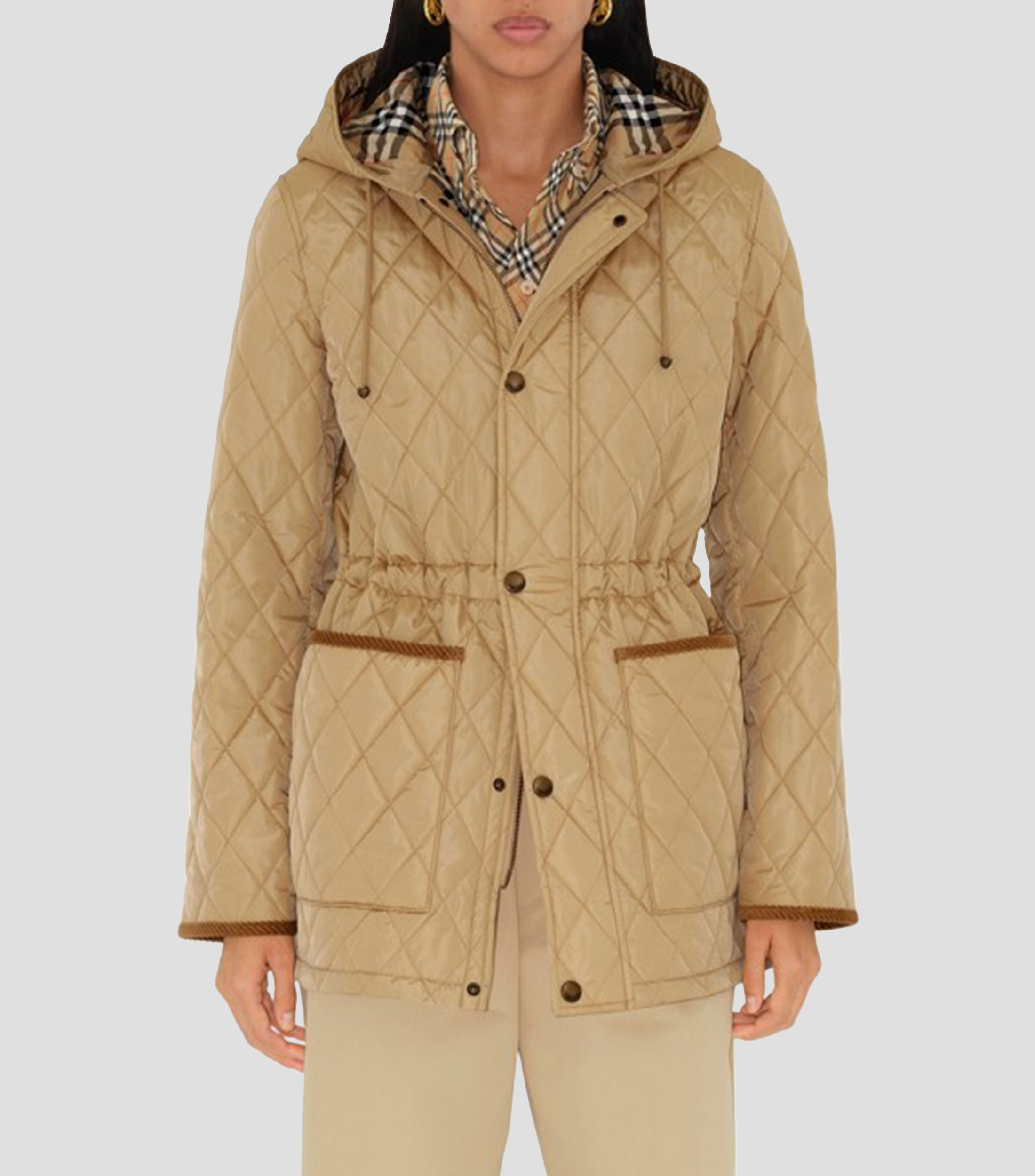 Parka corta acolchada Mujer