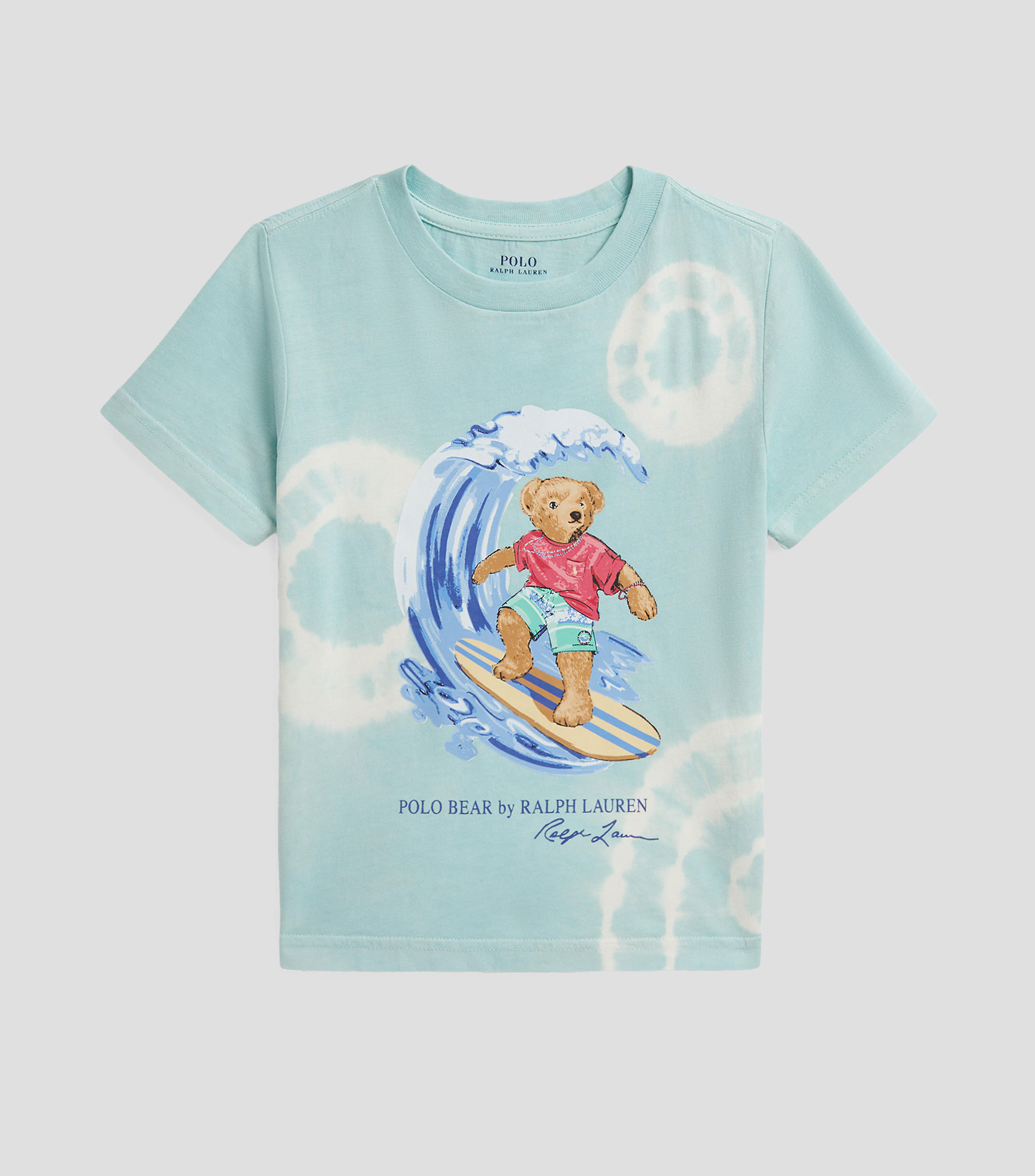 Playera de cuello redondo con manga corta estampada Bebé