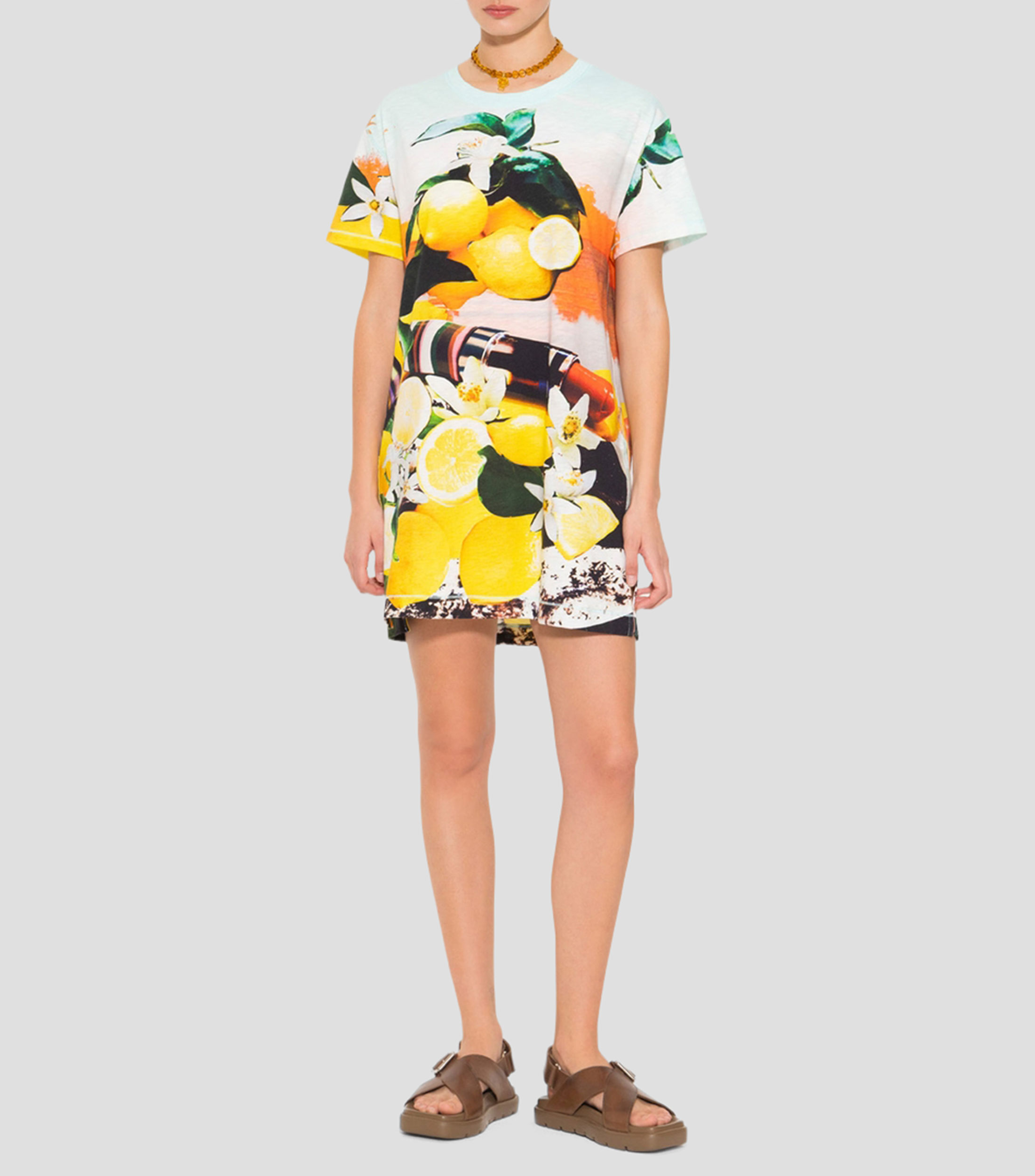 Vestido corto estampado Mujer