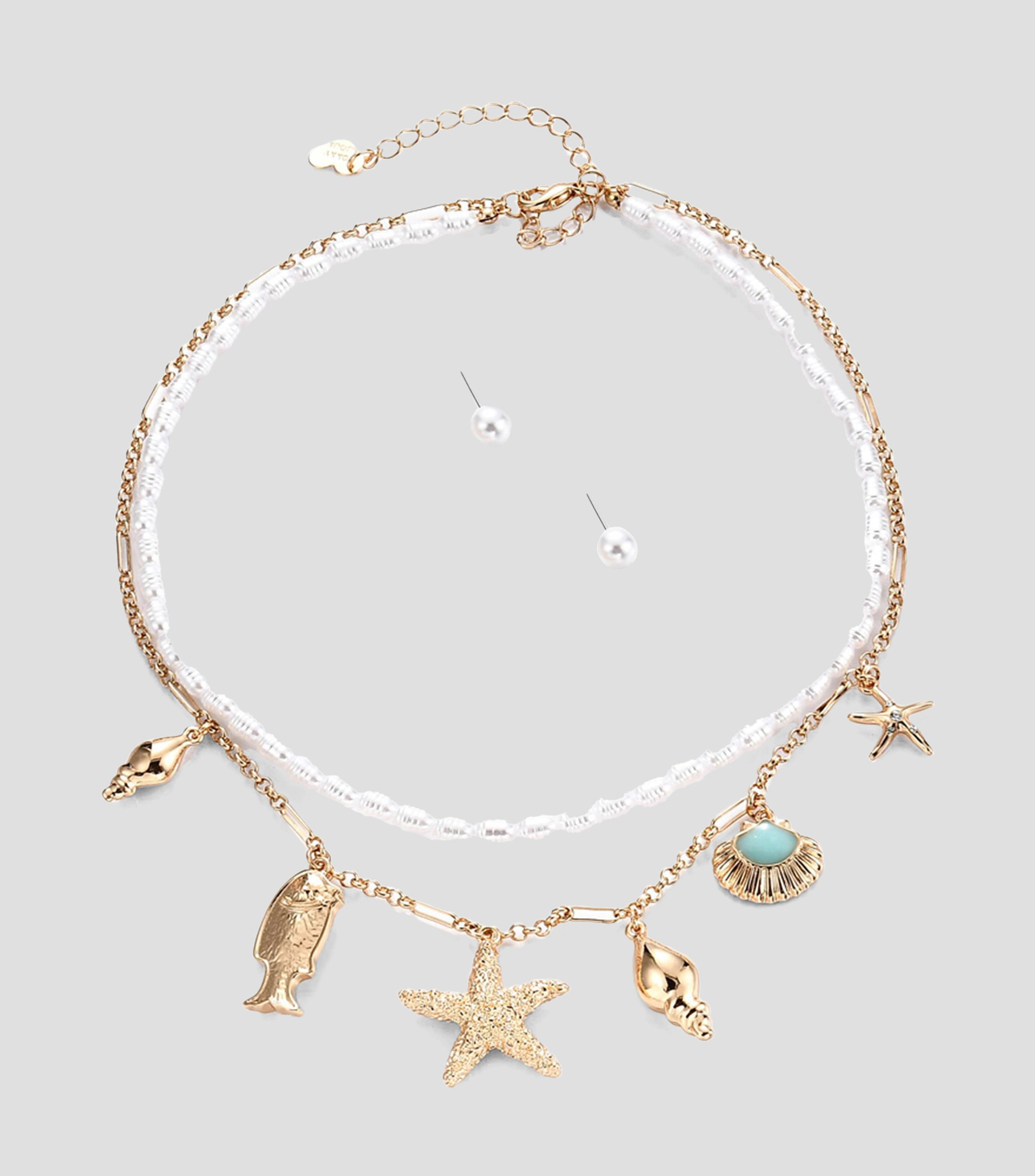 Set de collar y aretes Mujer