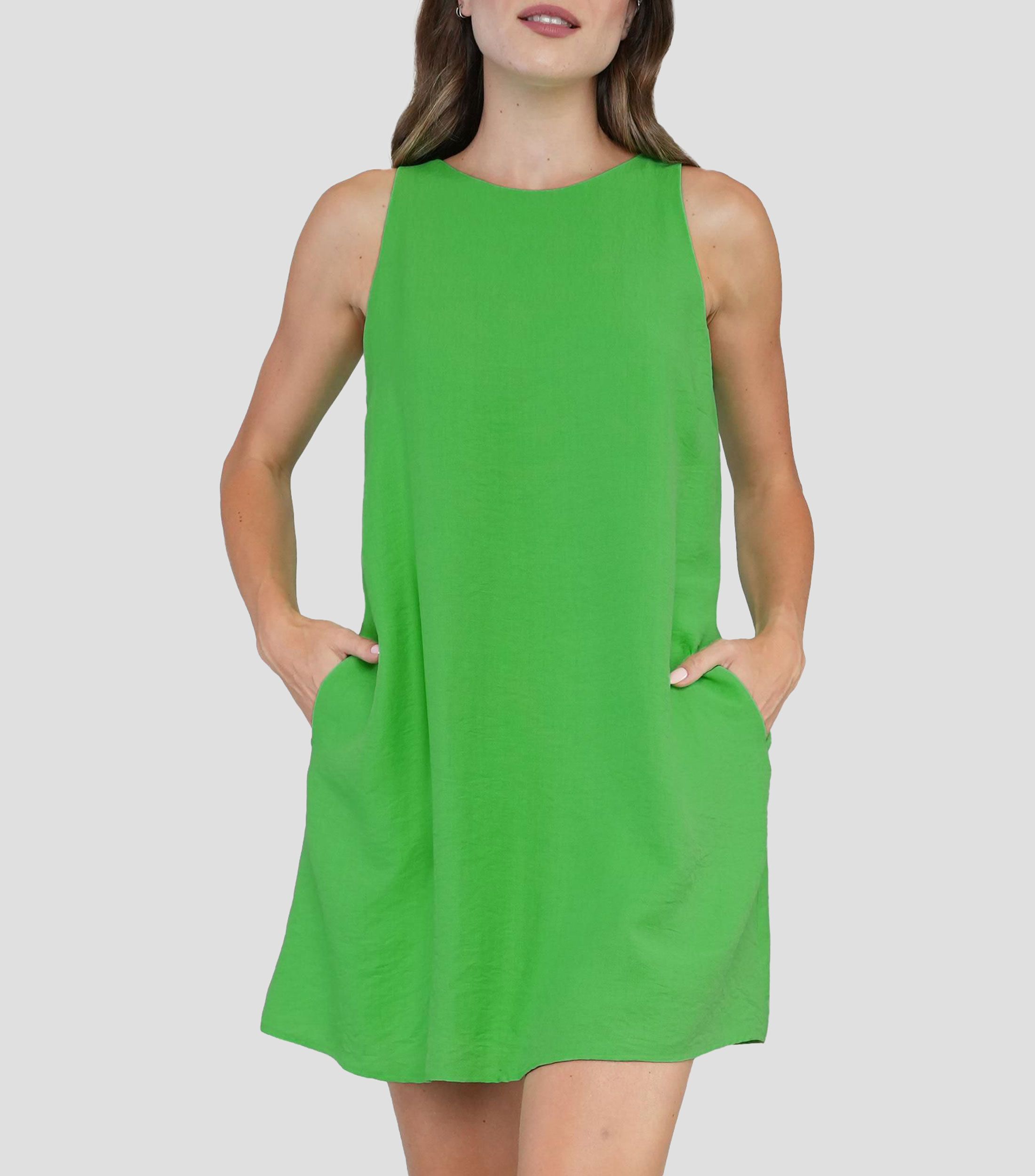 Vestido mini liso Mujer