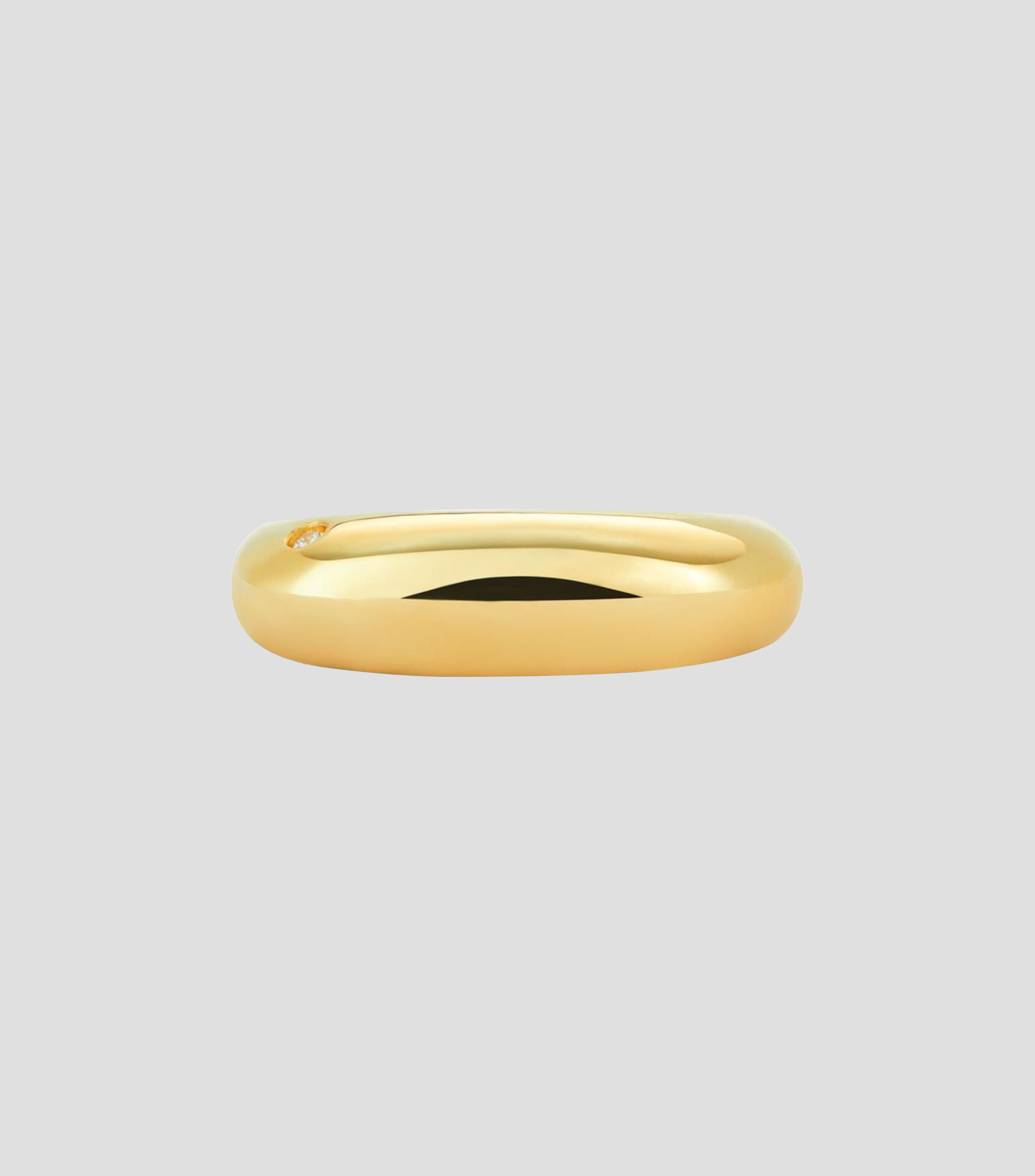 Anillo en oro amarillo Suave con diamante Mujer