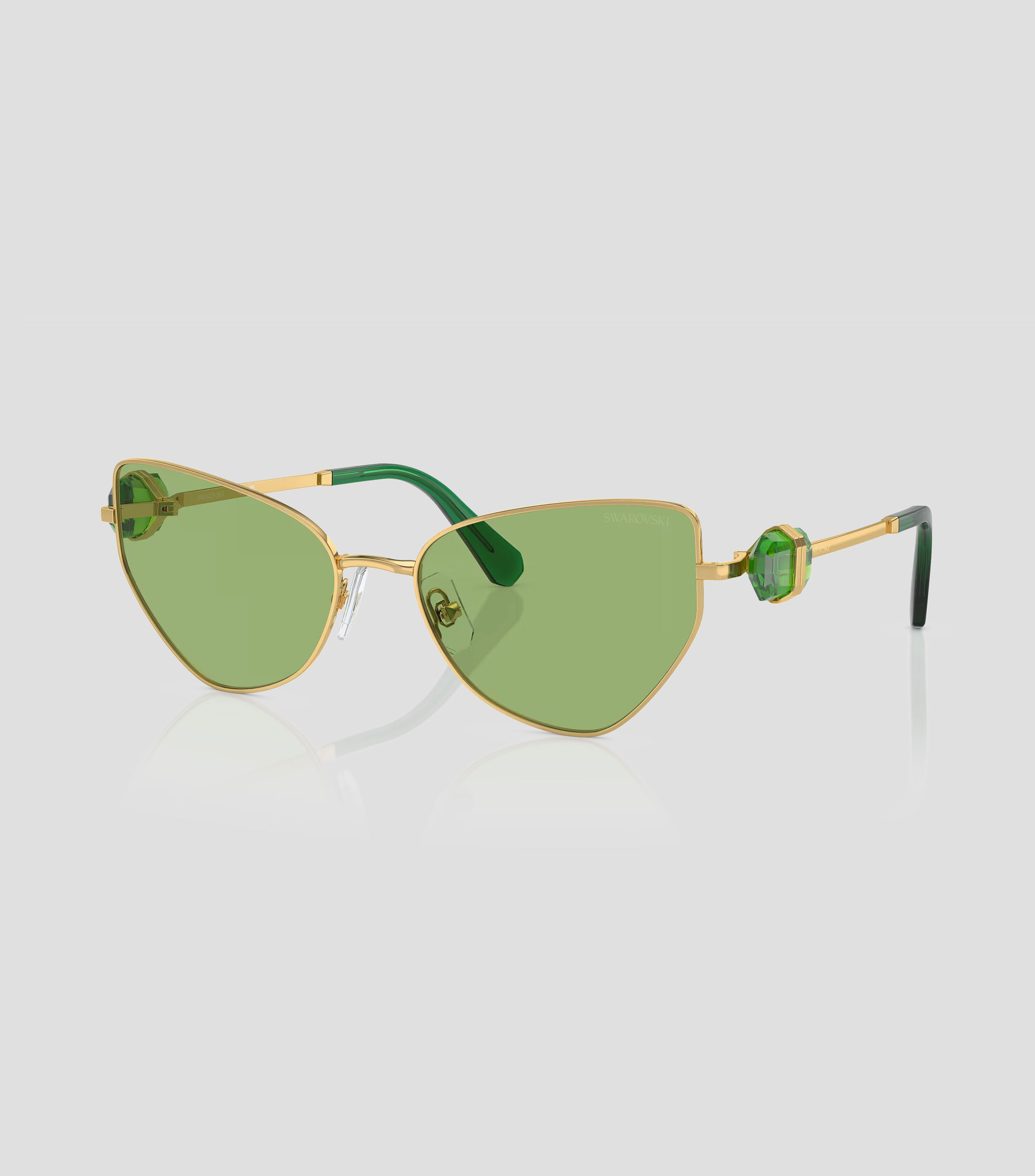 Lentes de sol ojo de gato dorados Mujer