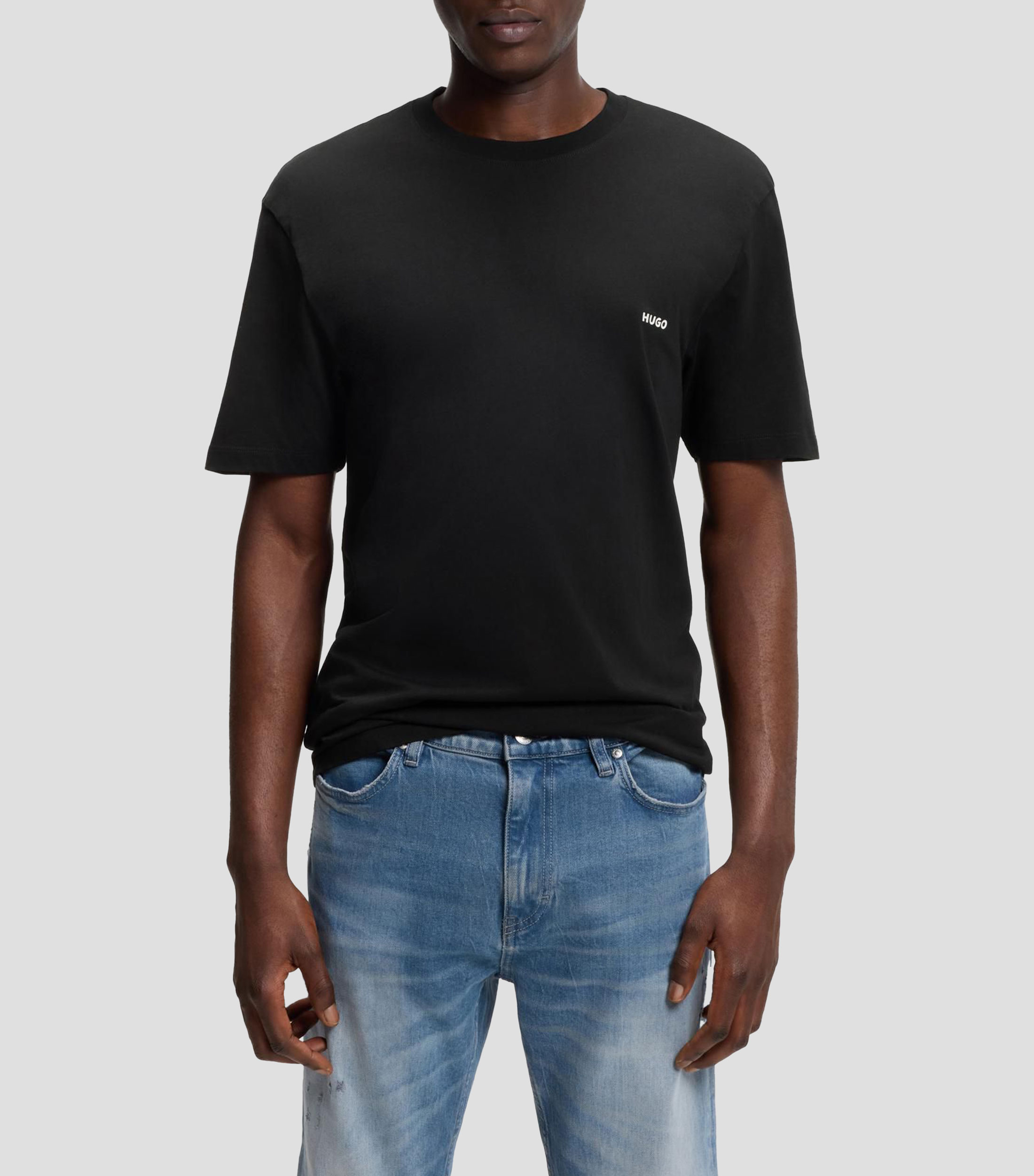 Playera de punto de algodón con gráfico en la espalda Hombre