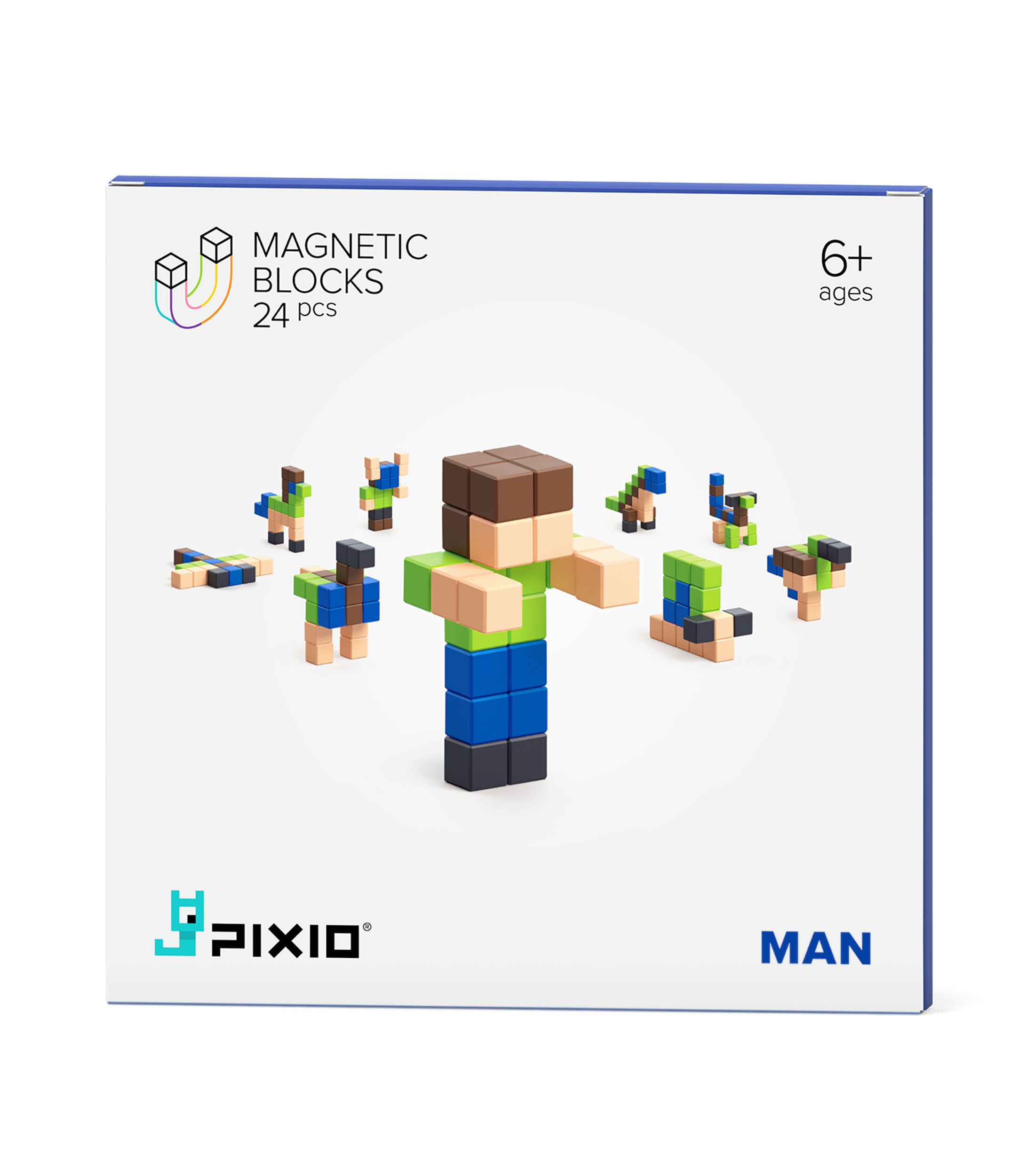 Playset Magnetic Blocks, Man