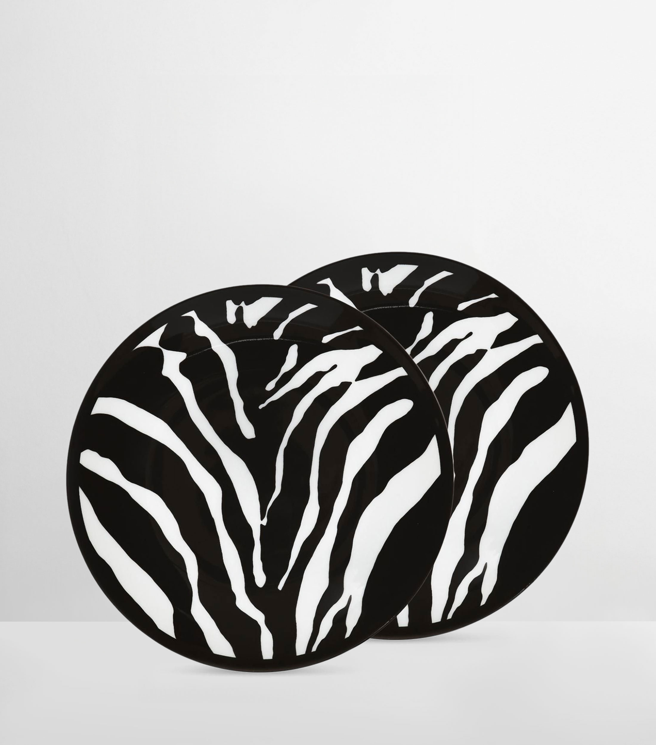 Set 2 platos para pan Zebra de porcelana