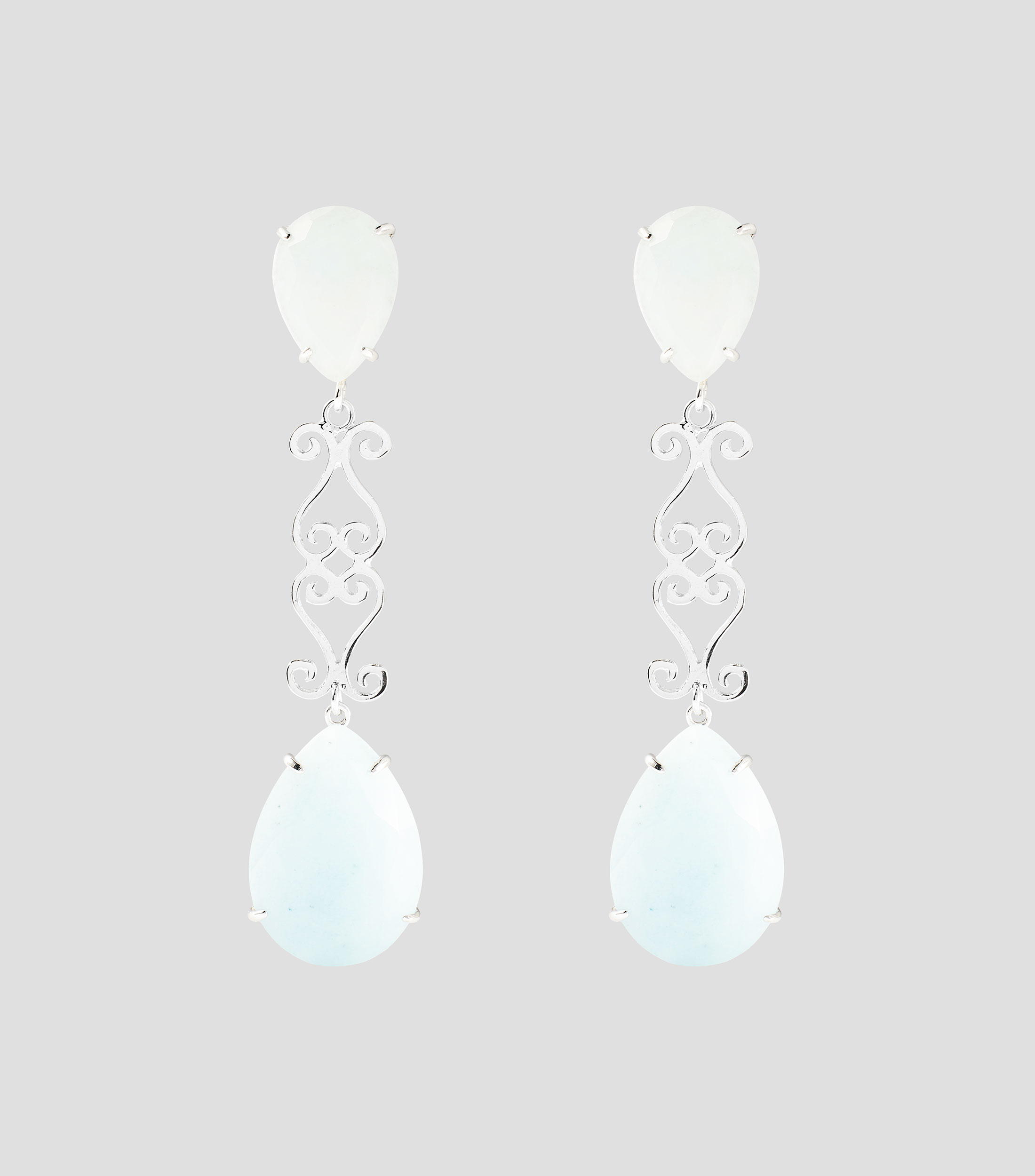 Pendientes en Plata .925 con cristal Mujer