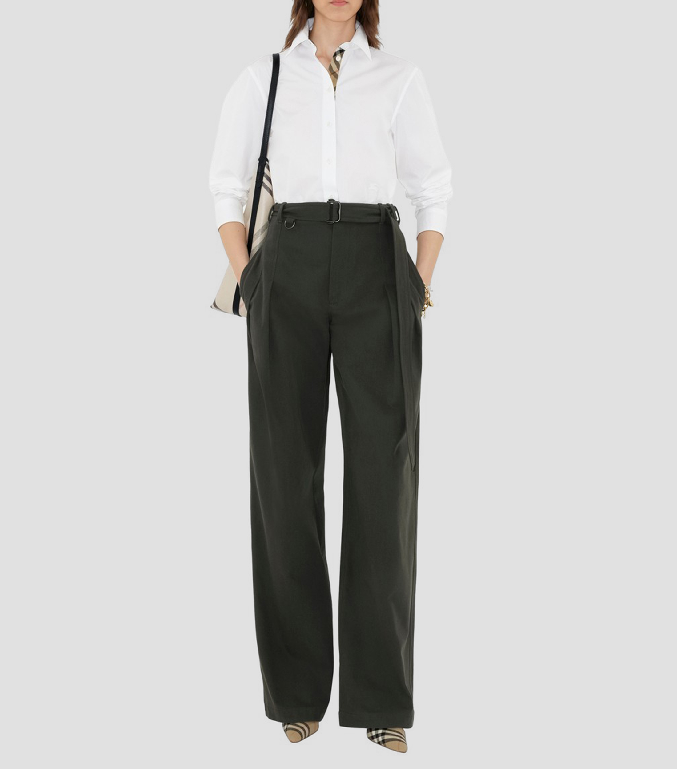 Camisa lisa manga larga Mujer