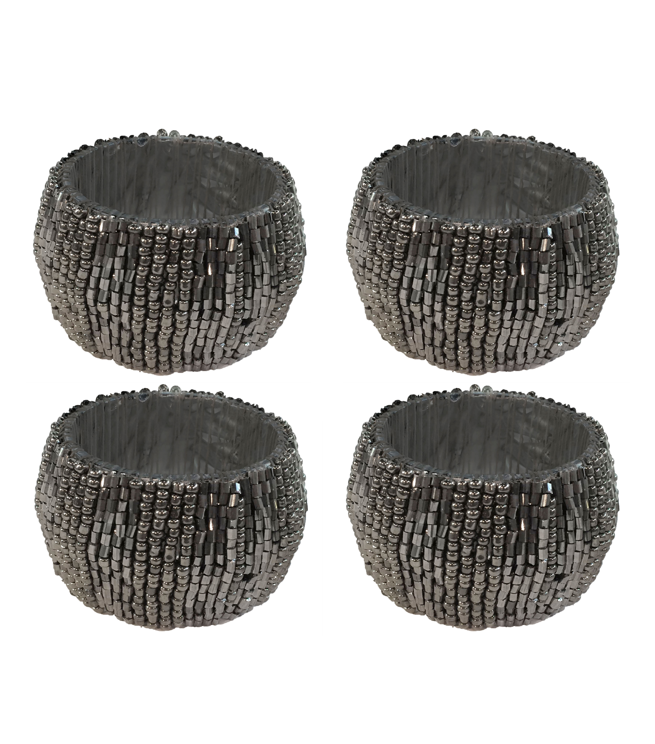 Set 4 Anillos para Servilleta Gris