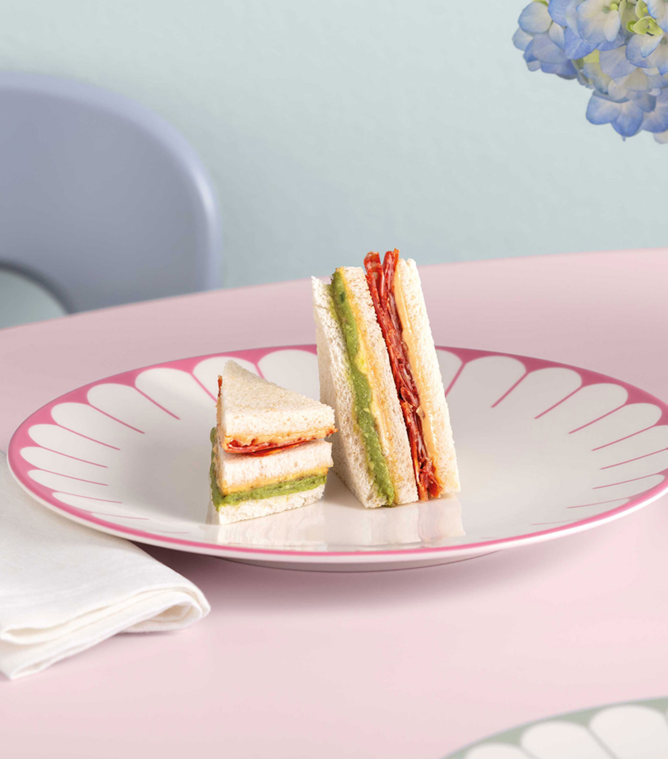 Plato Trinche Fleur Cassis Estampado