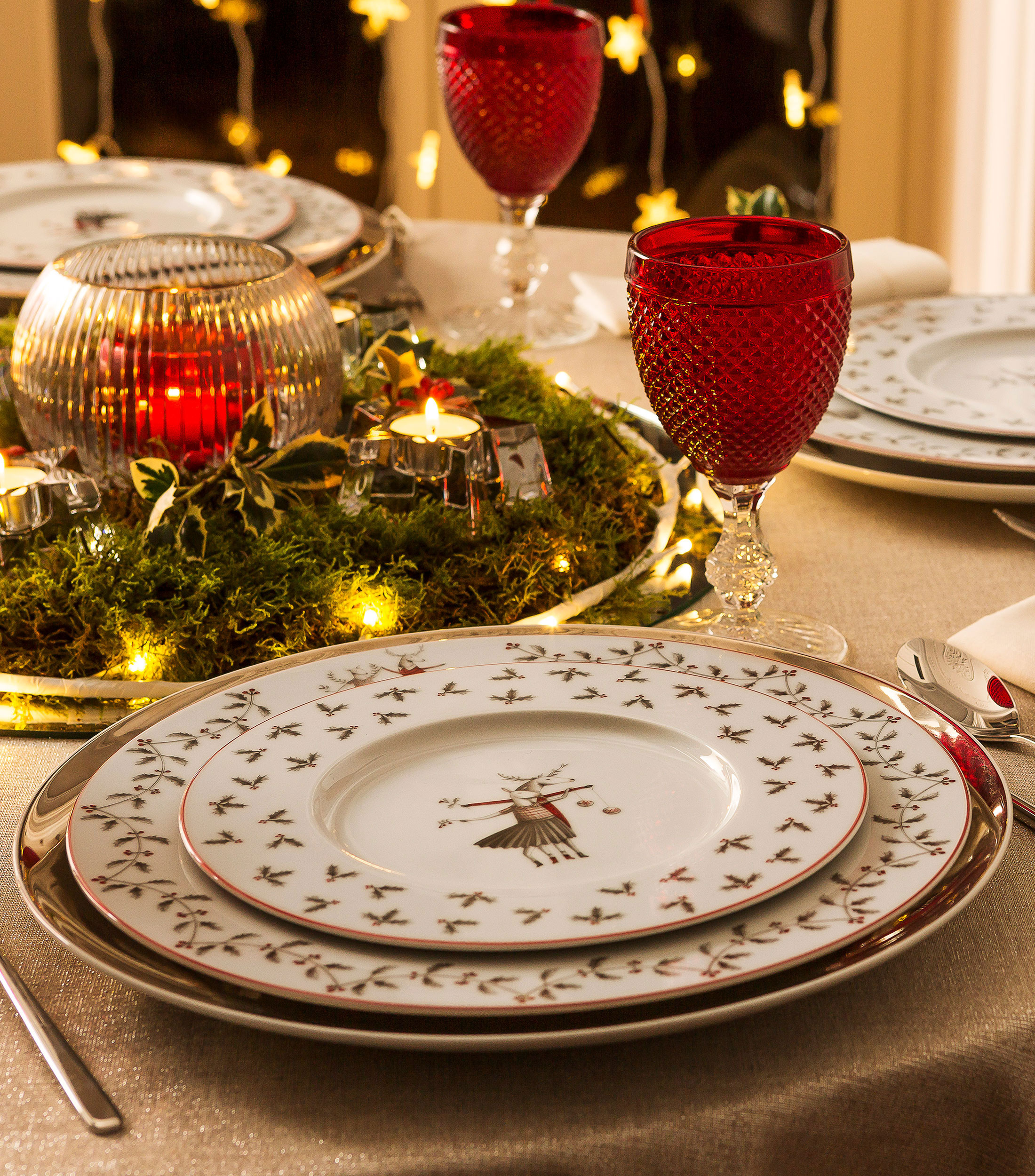 Plato para pan Noel con motivos navideños