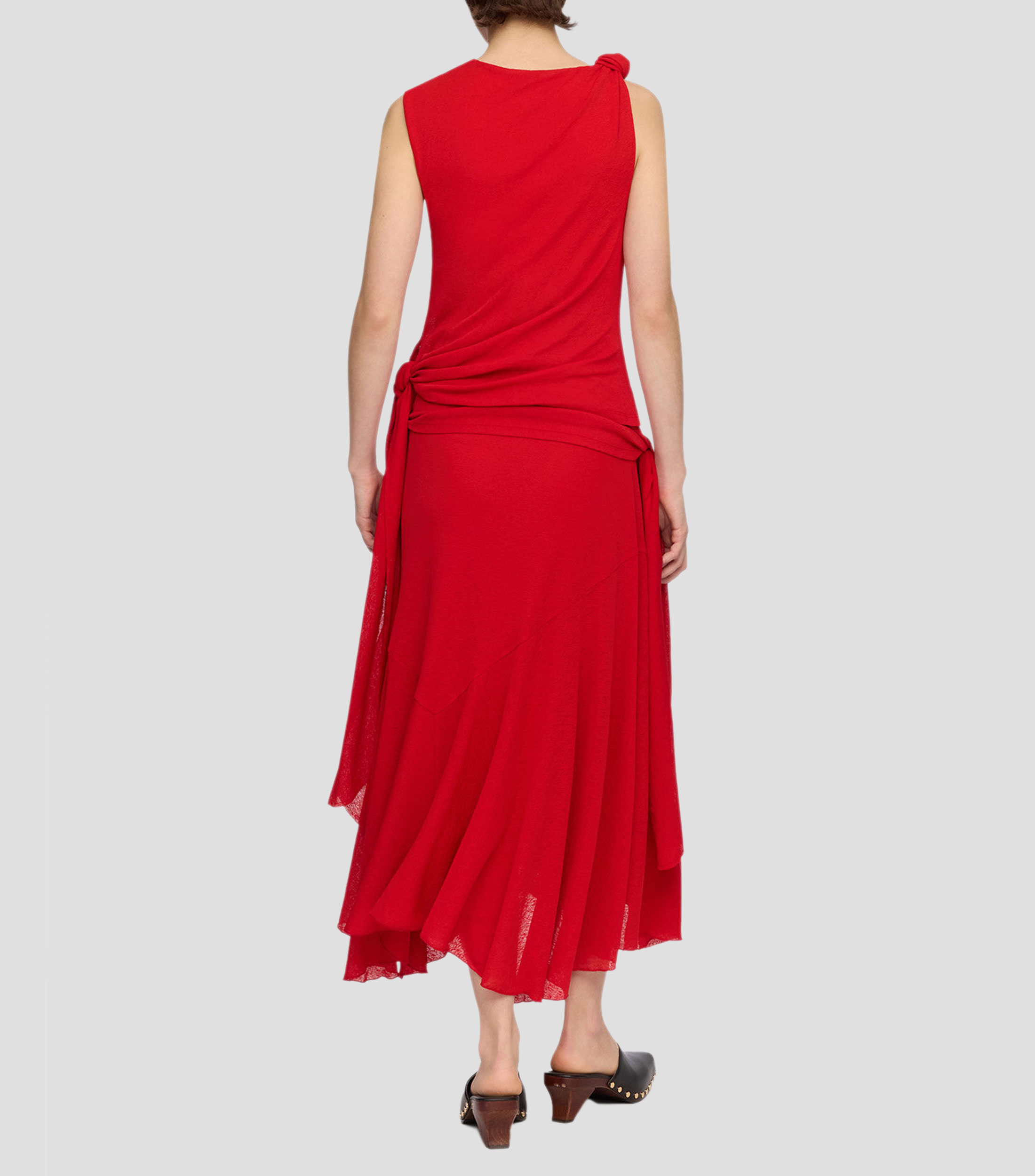 Vestido largo liso Mujer