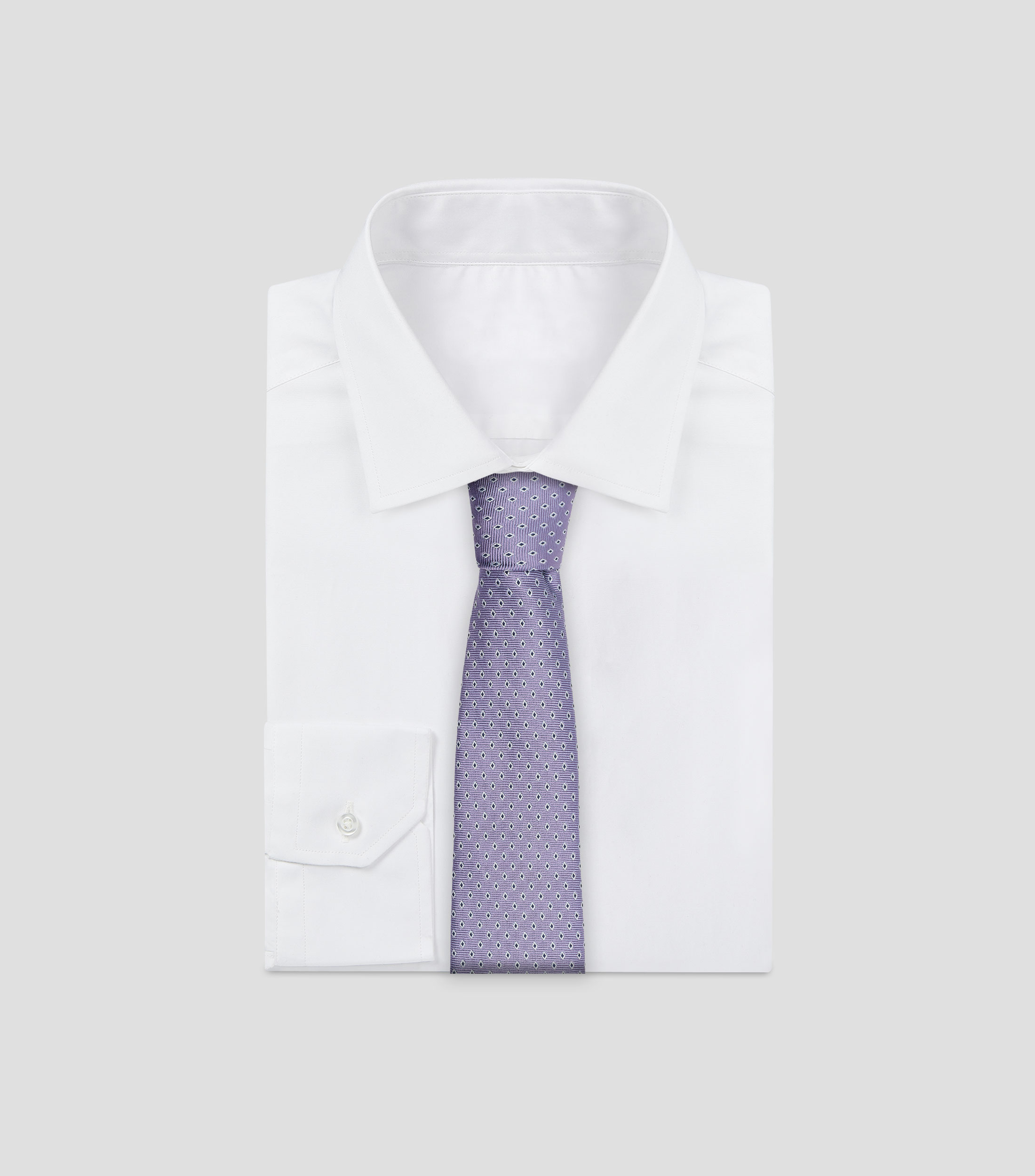 Corbata ancha de seda estampada