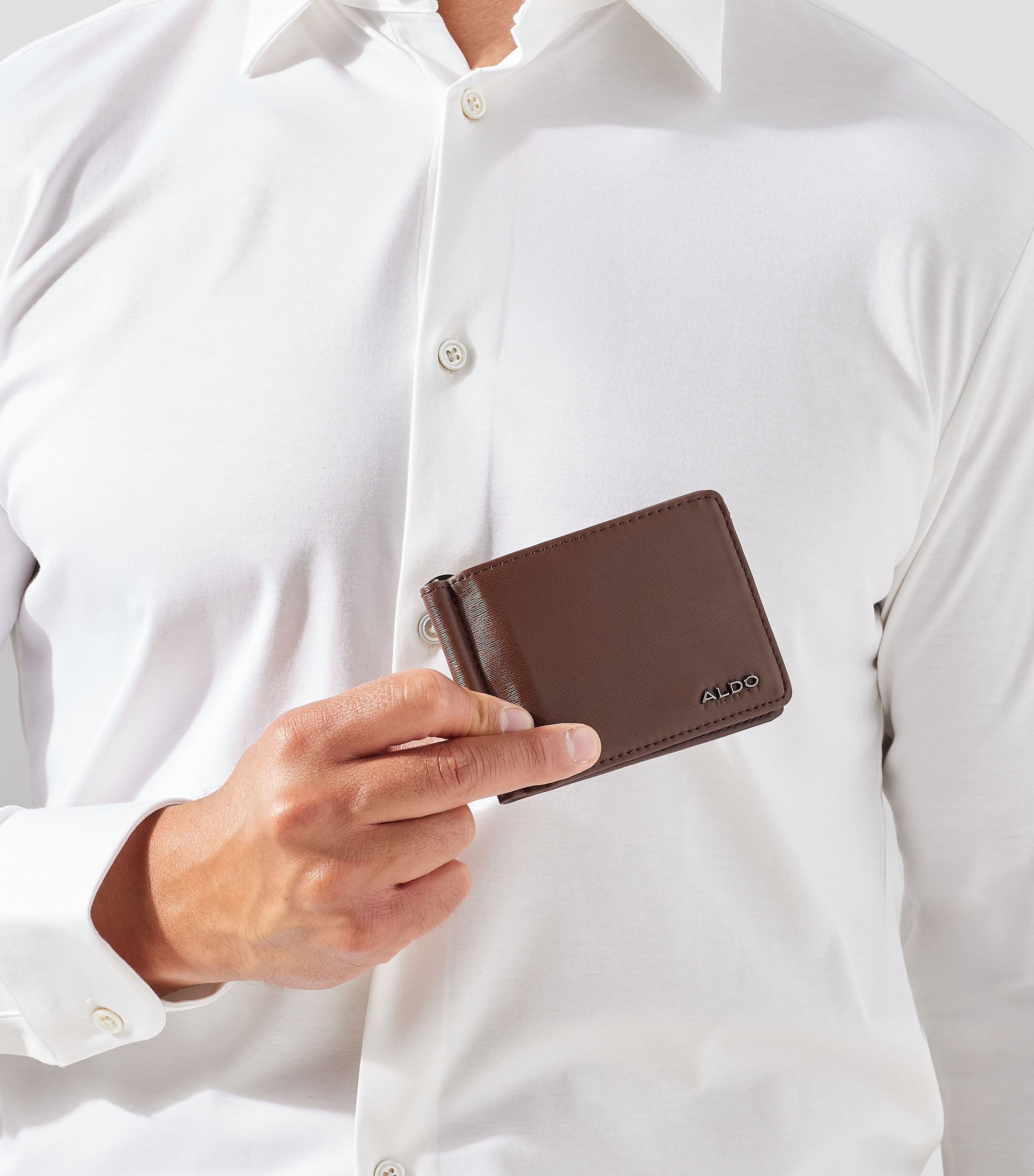 Cartera bifold lisa Hombre