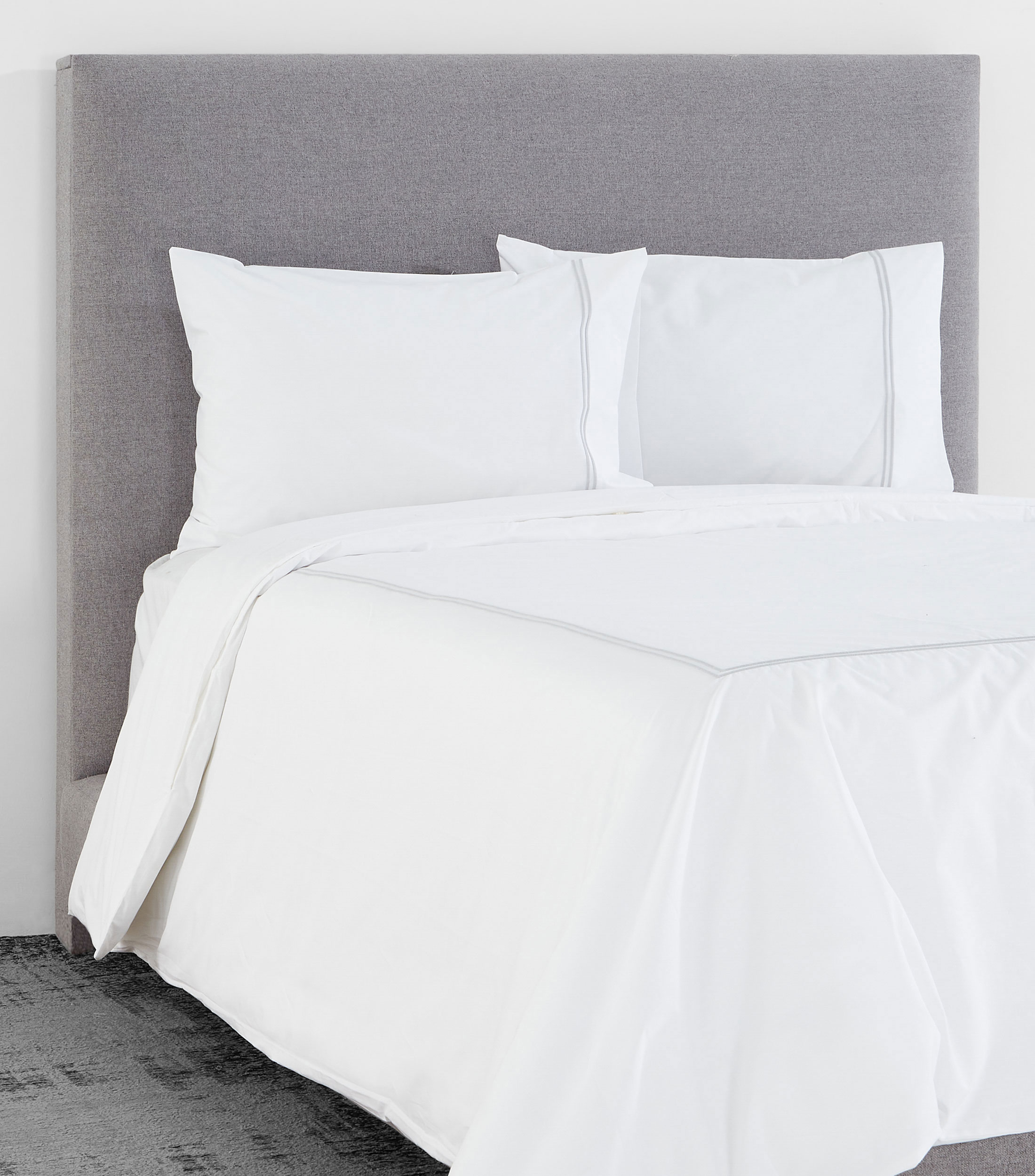 Funda para Duvet Matrimonial, Queen Size Festón Perla