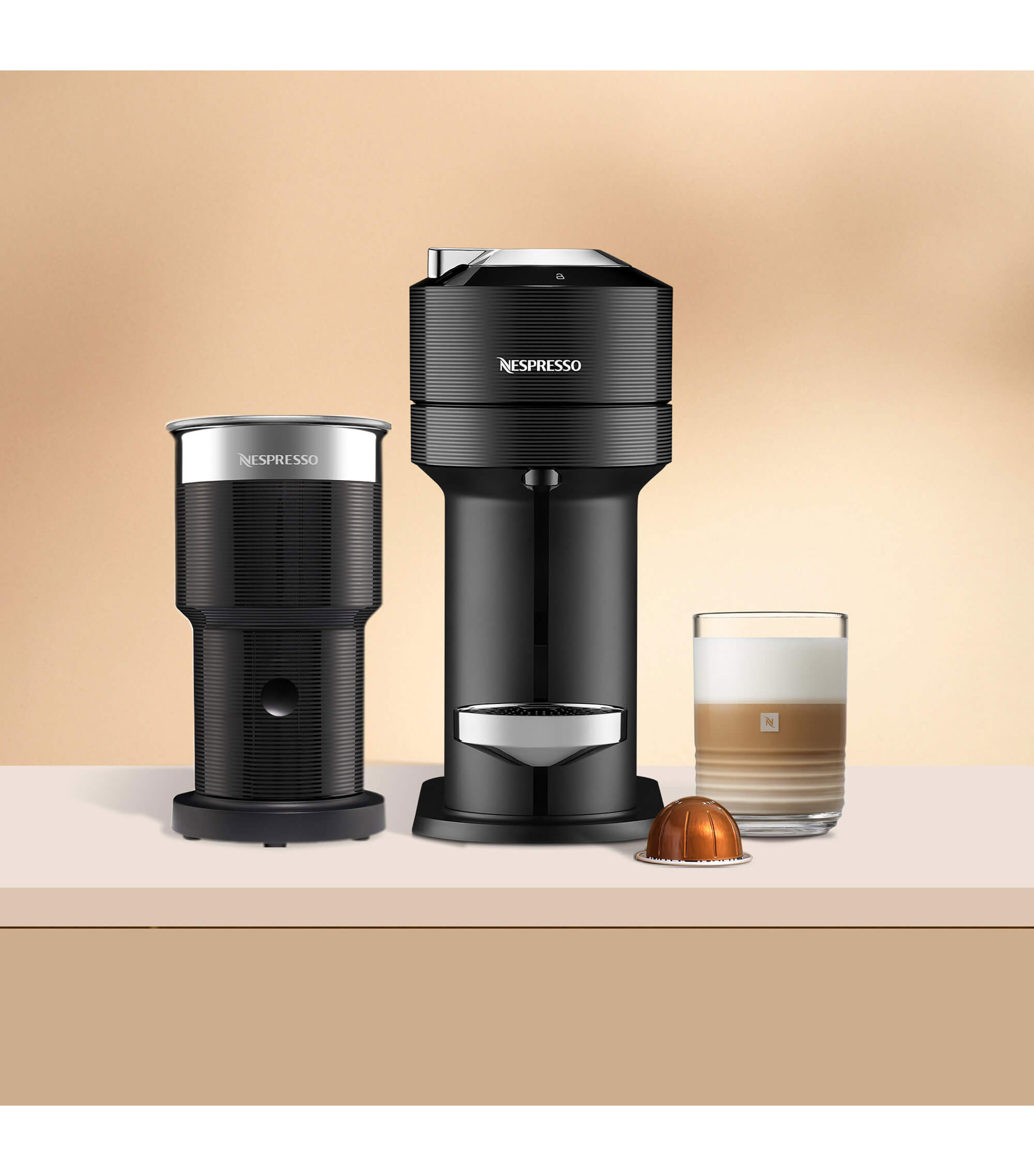 Combo Cafetera Vertuo Next Negra Aeroccino XL