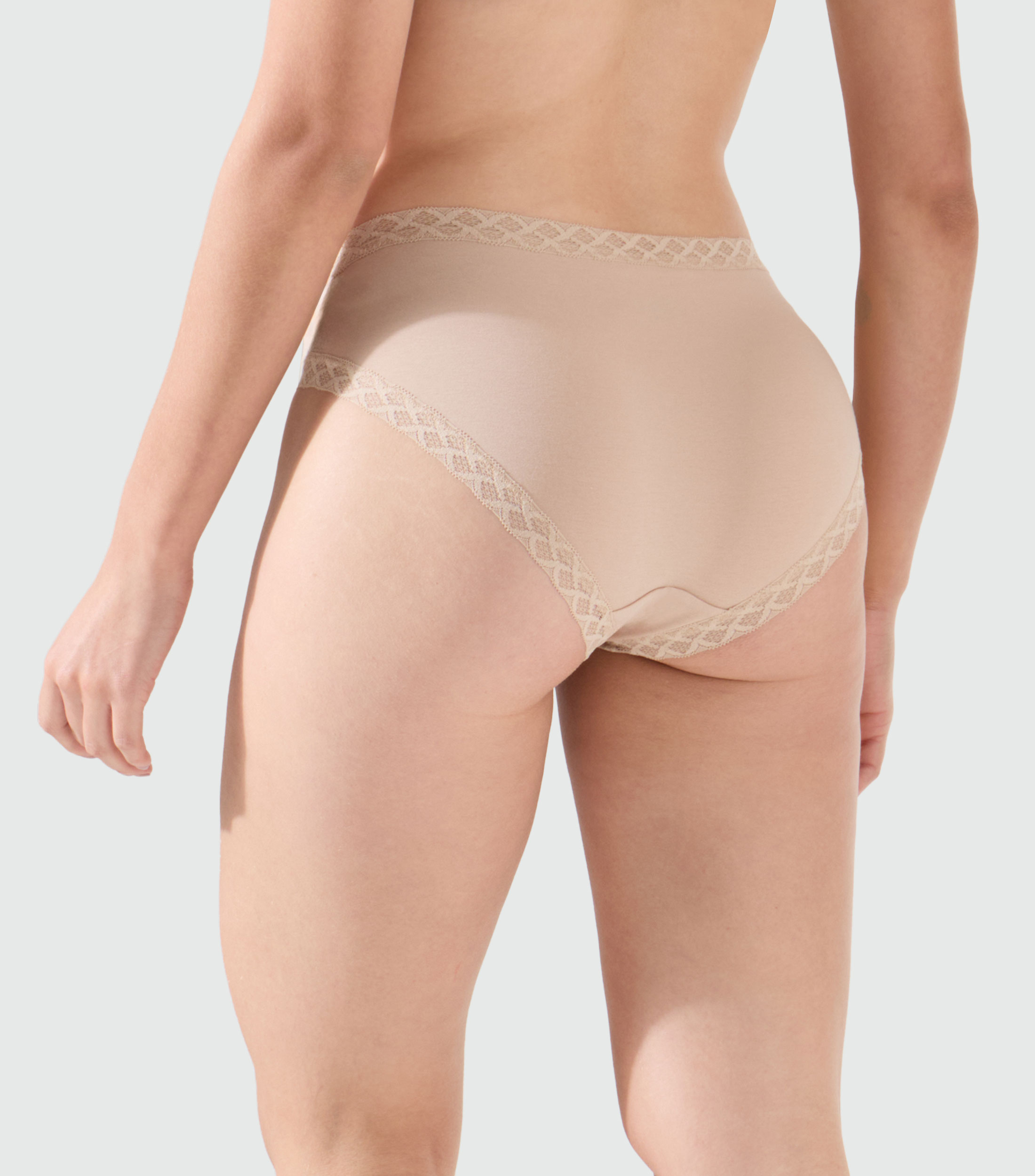 Bikini liso con encaje Mujer