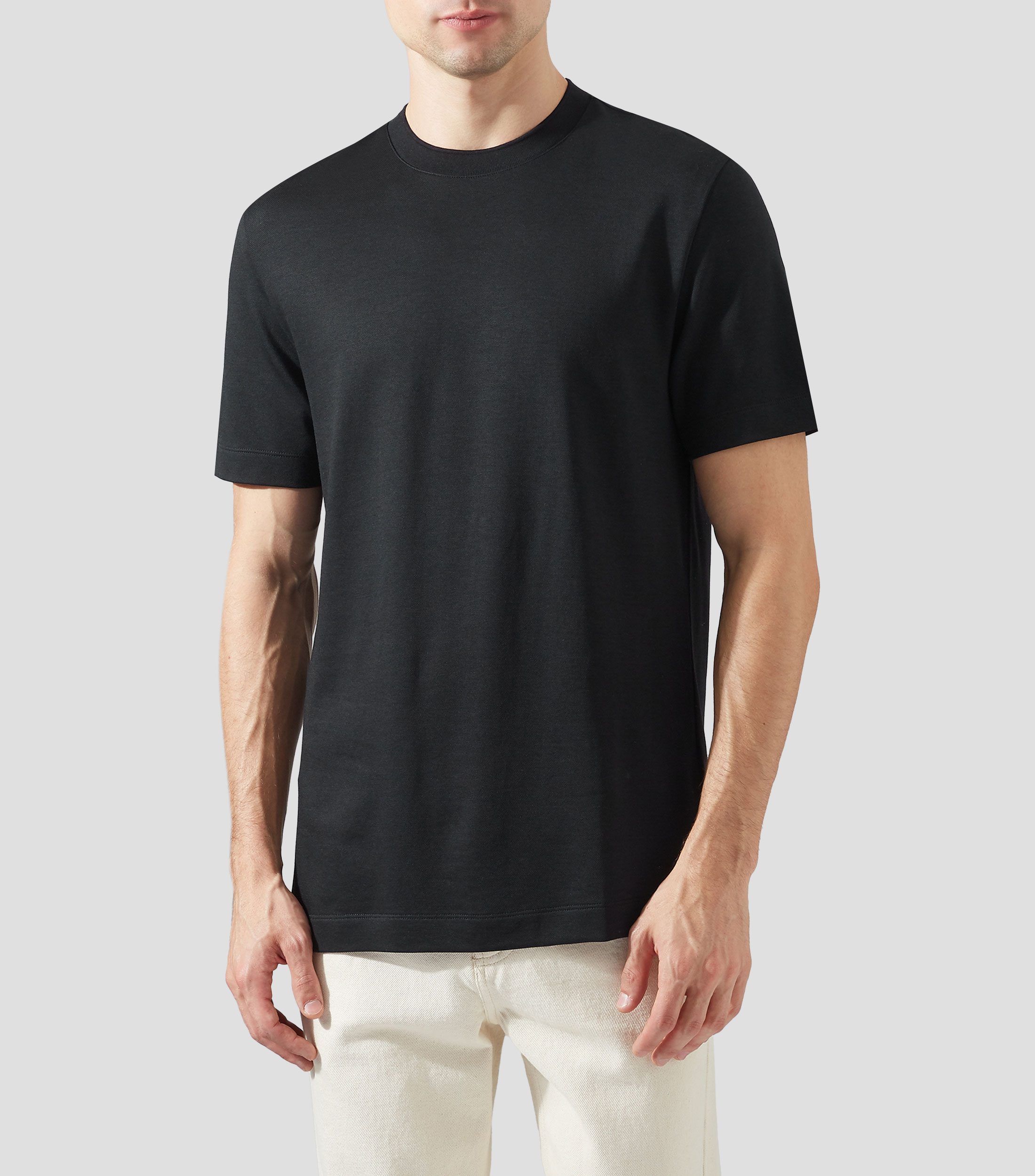 Playera cuello redondo manga corta microdiseño Hombre
