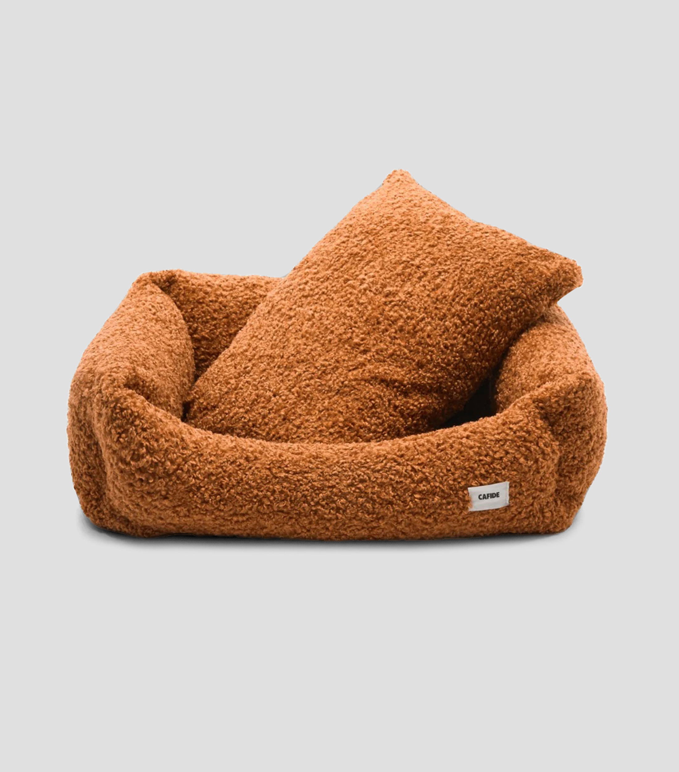 Cama para mascota S Snozy aborregado mostaza