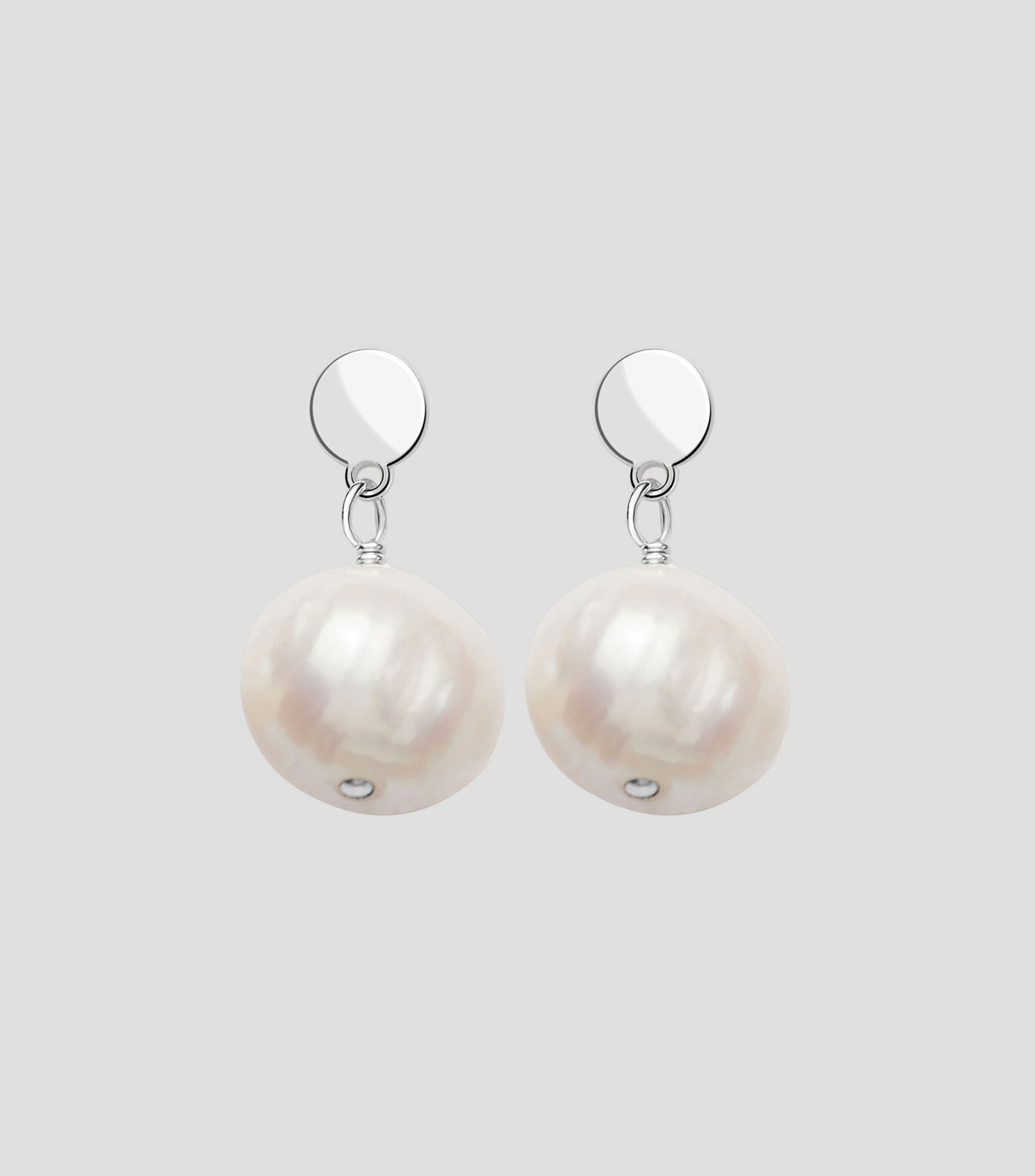 Broqueles en plata .925 con perlas Mujer