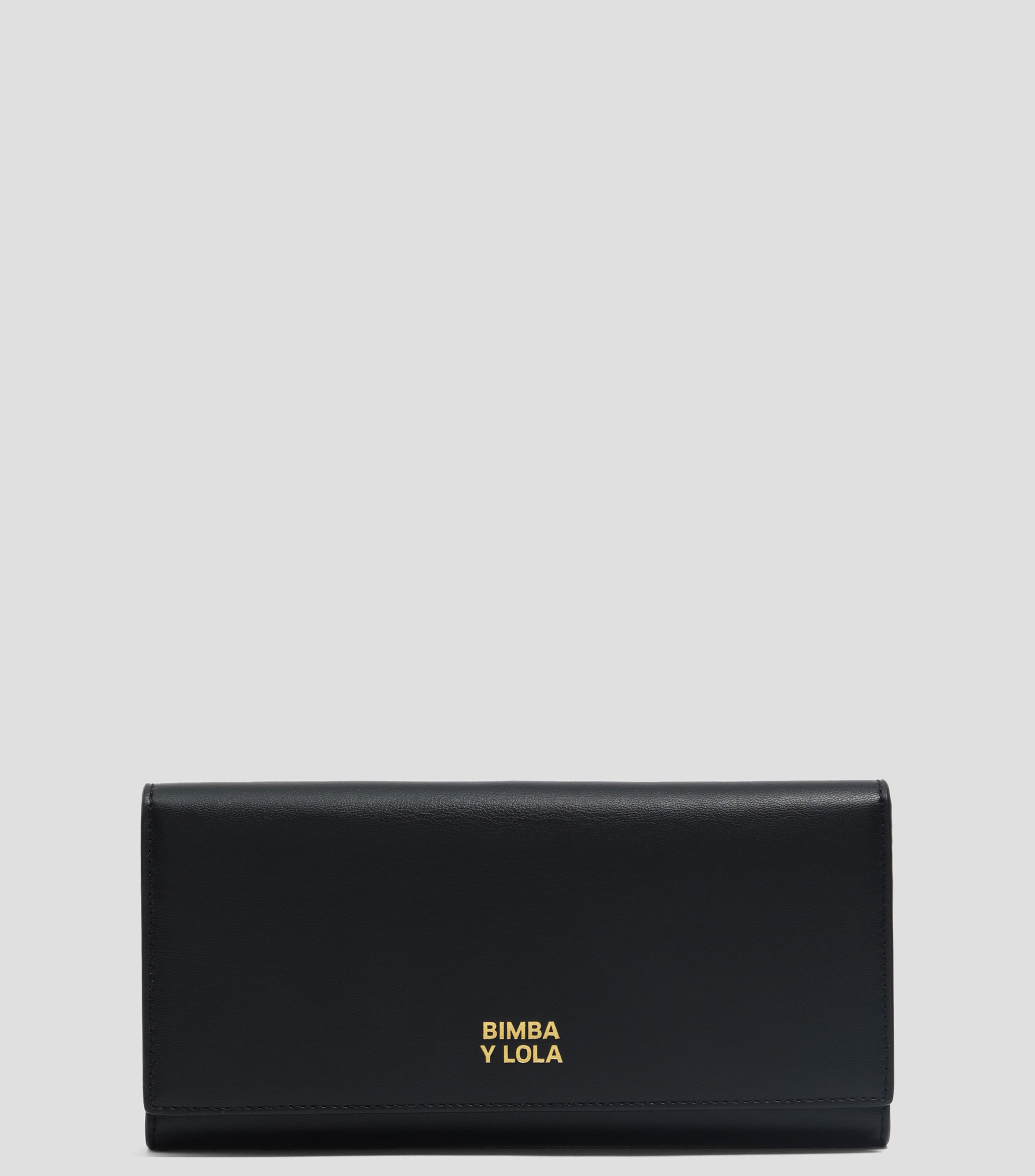 Cartera continental piel negra Mujer