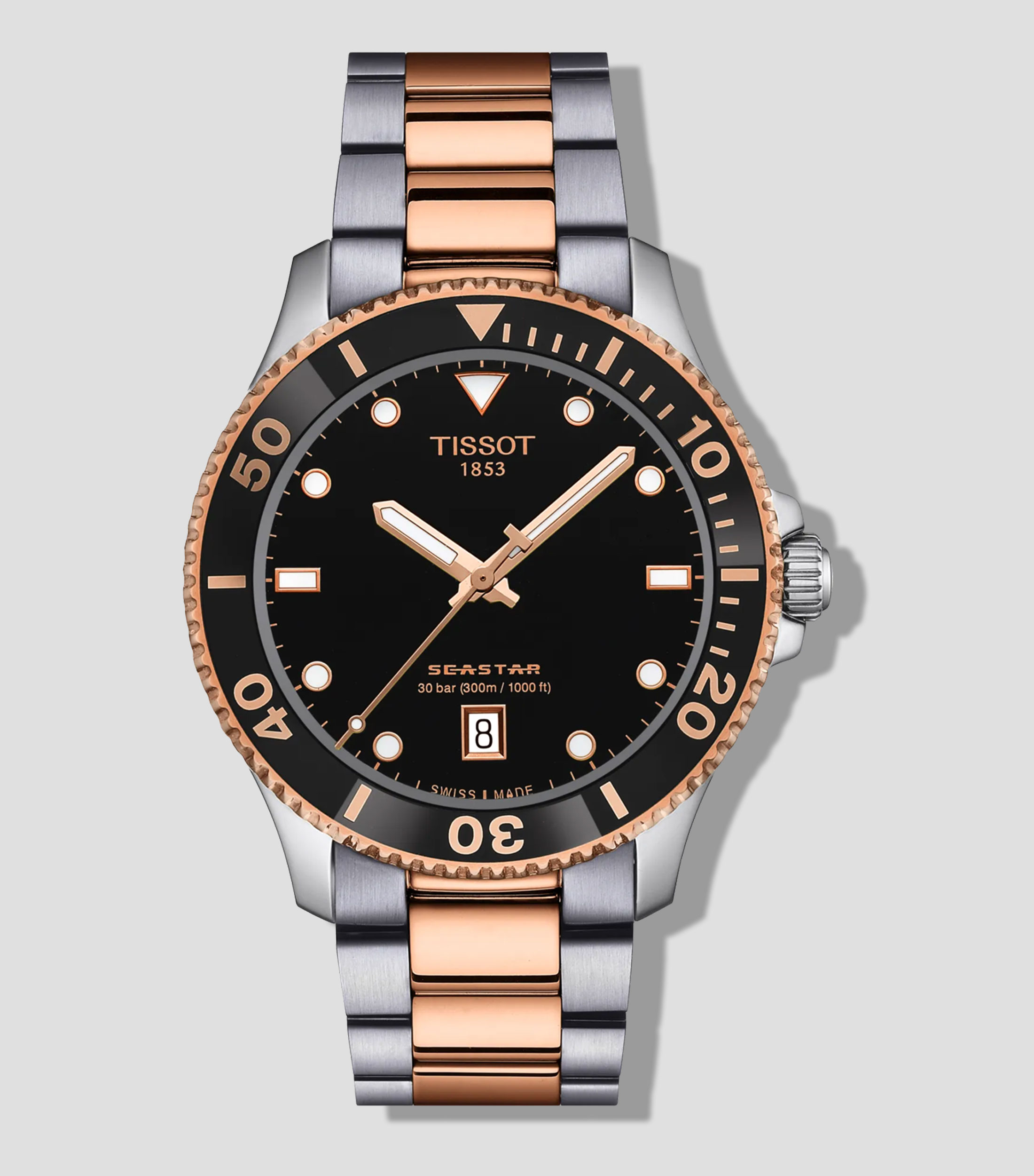 Reloj para Hombre, Casual, Oro rosa, Plateado