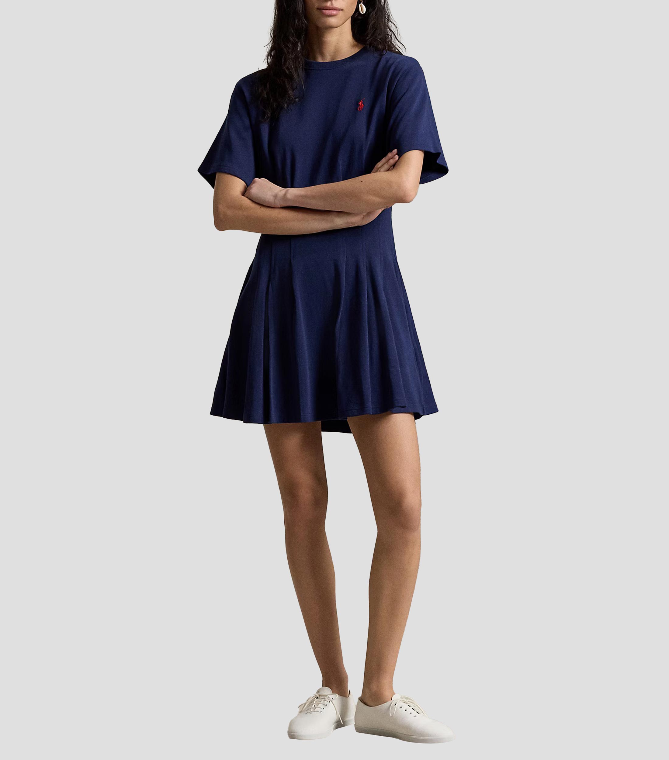 Vestido corto liso Mujer