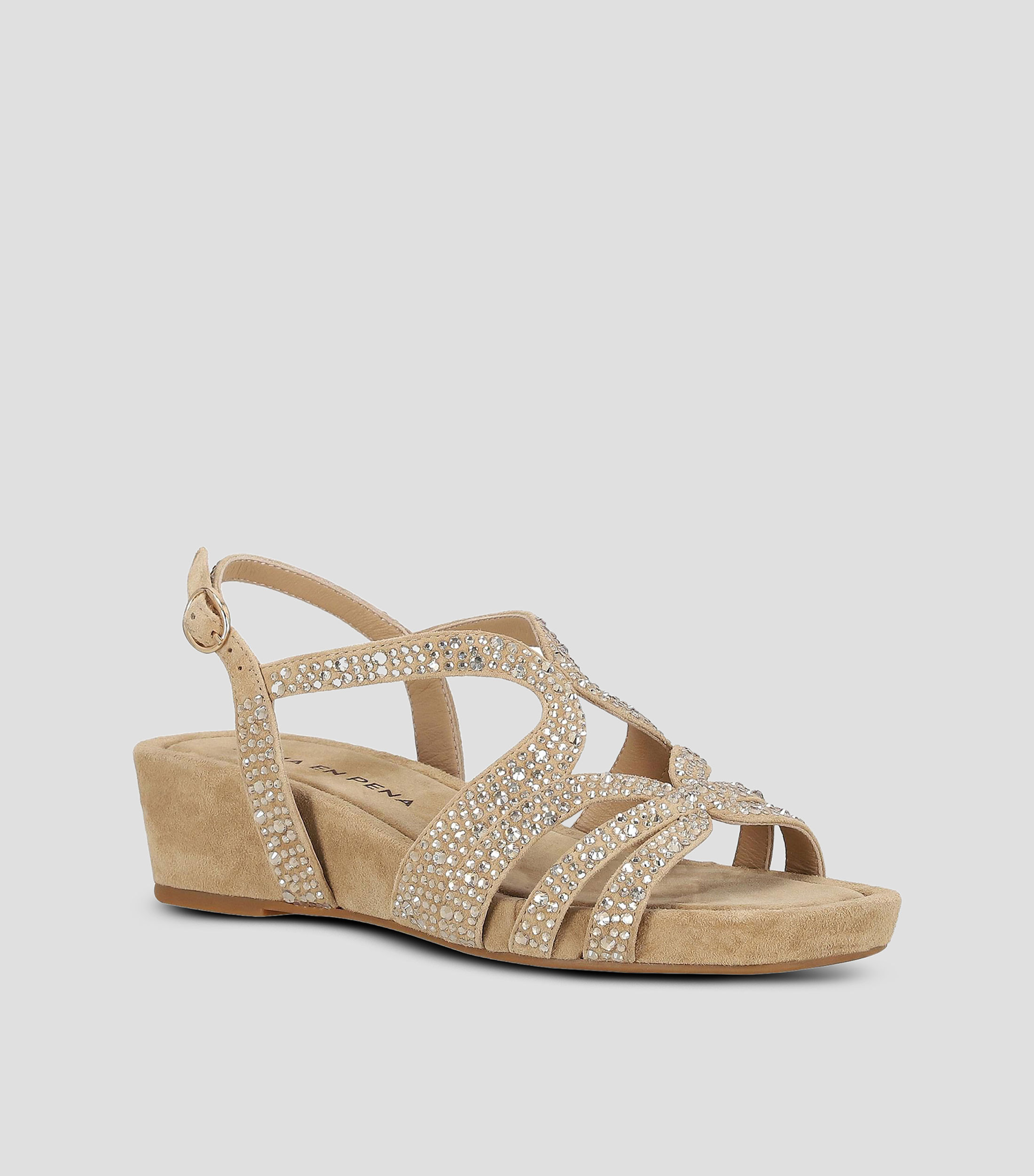 Sandalias tacón bajo cuña Mujer