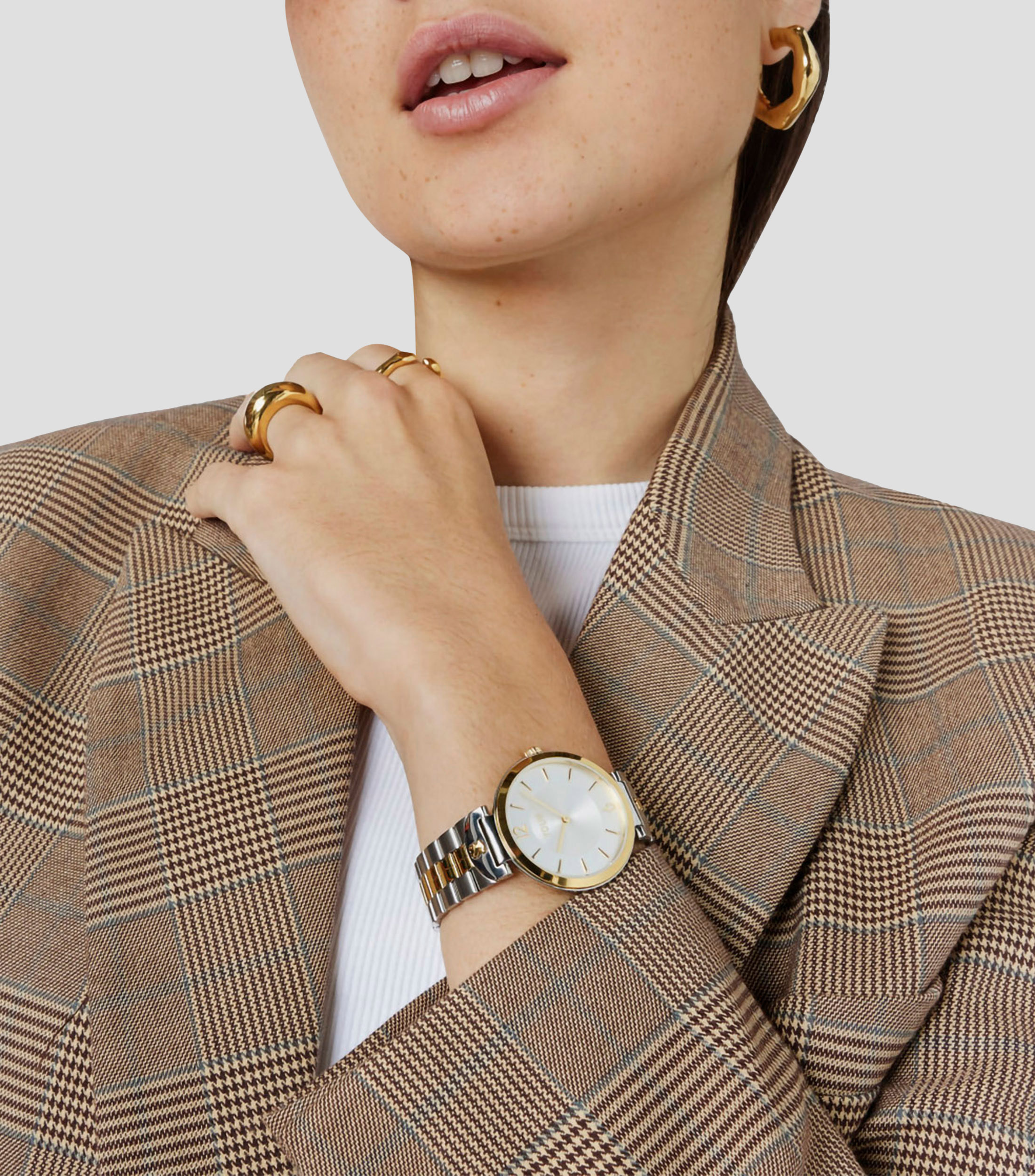 Reloj para Mujer S-Band Casual Plateado, Dorado
