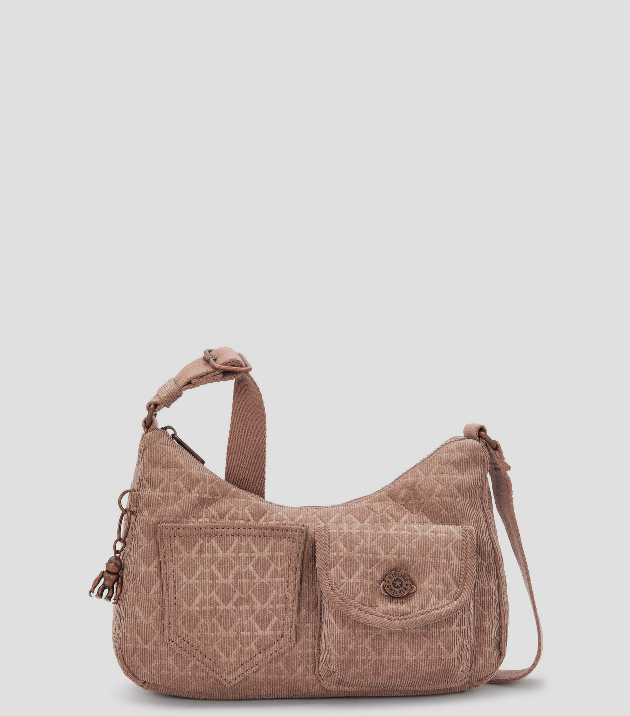 Bolsa crossbody café Kenda estampada Mujer
