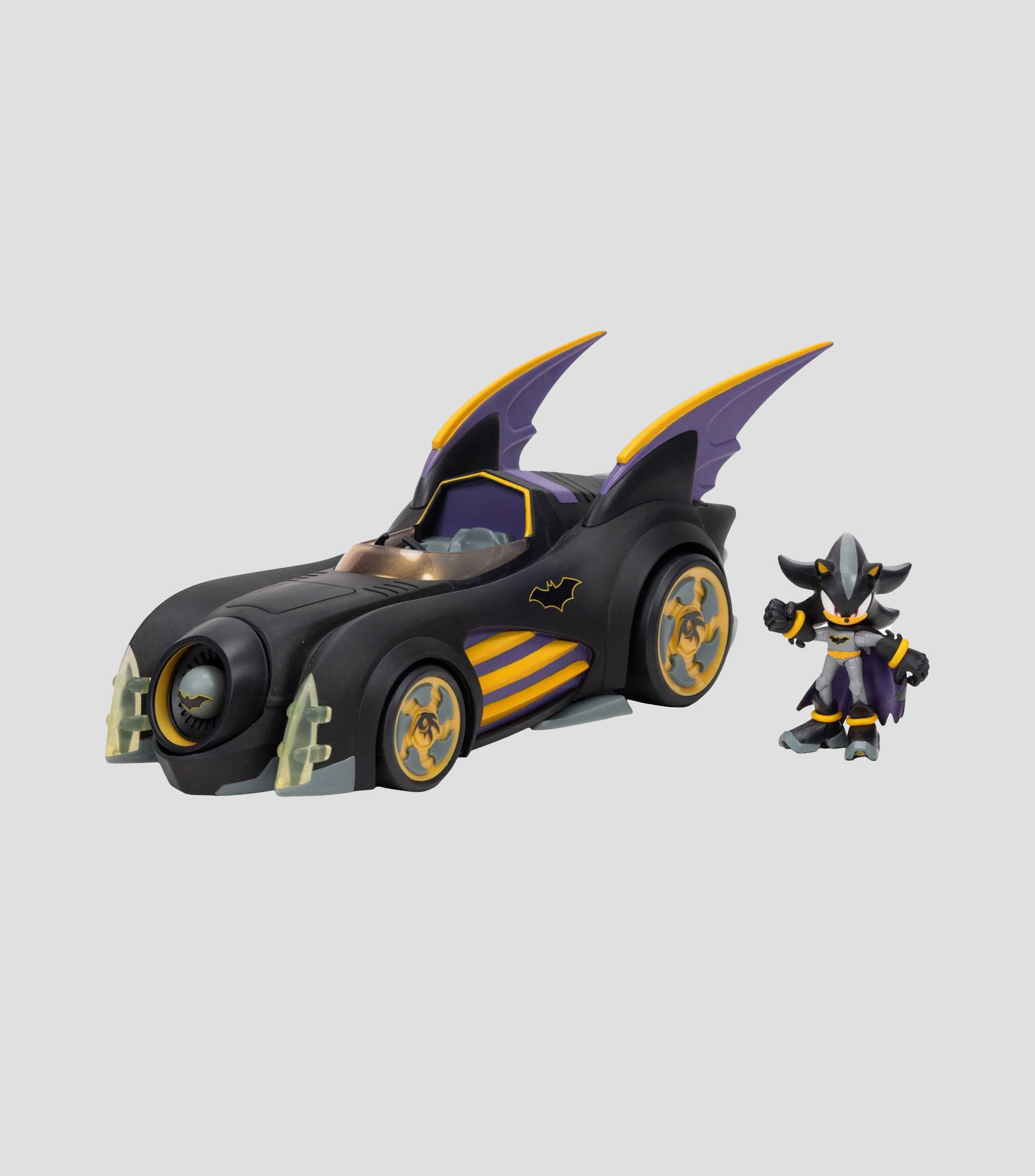 Figura de acción Sonic DC The Hedgehog - Batmobile & Shadow